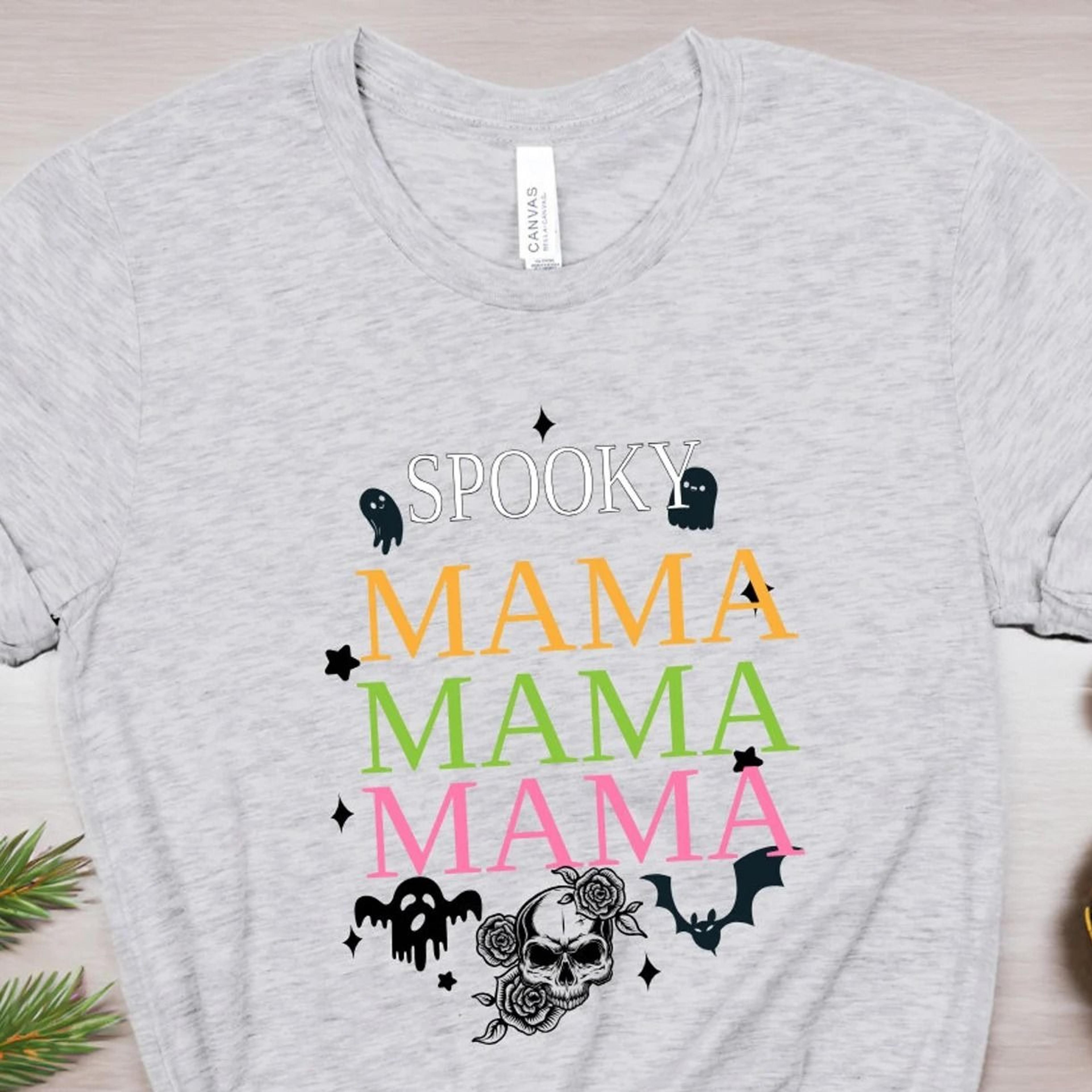 spooky mama halloween sweatshirt dtf print cotton