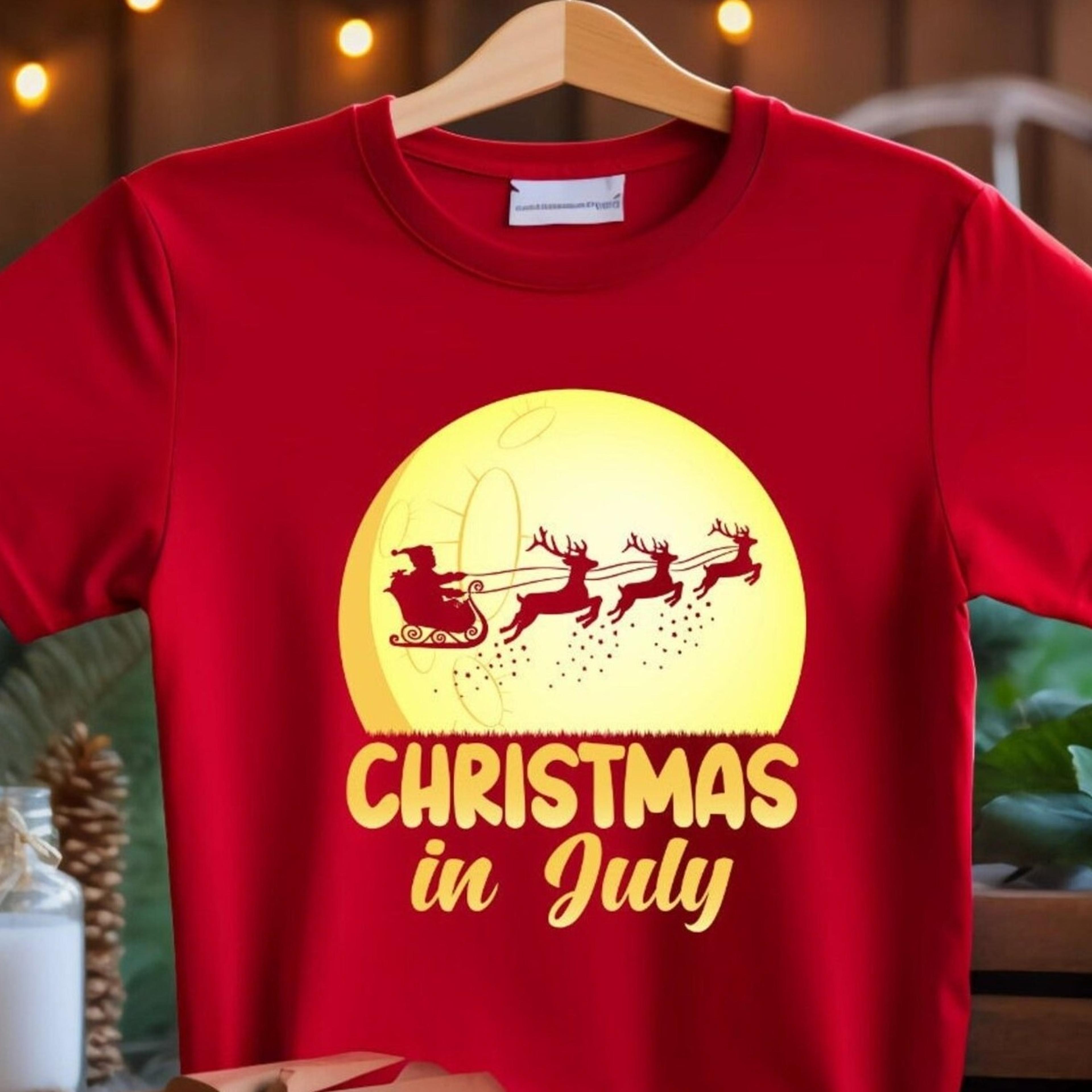 christmas in july shirt santa usa vacation tee