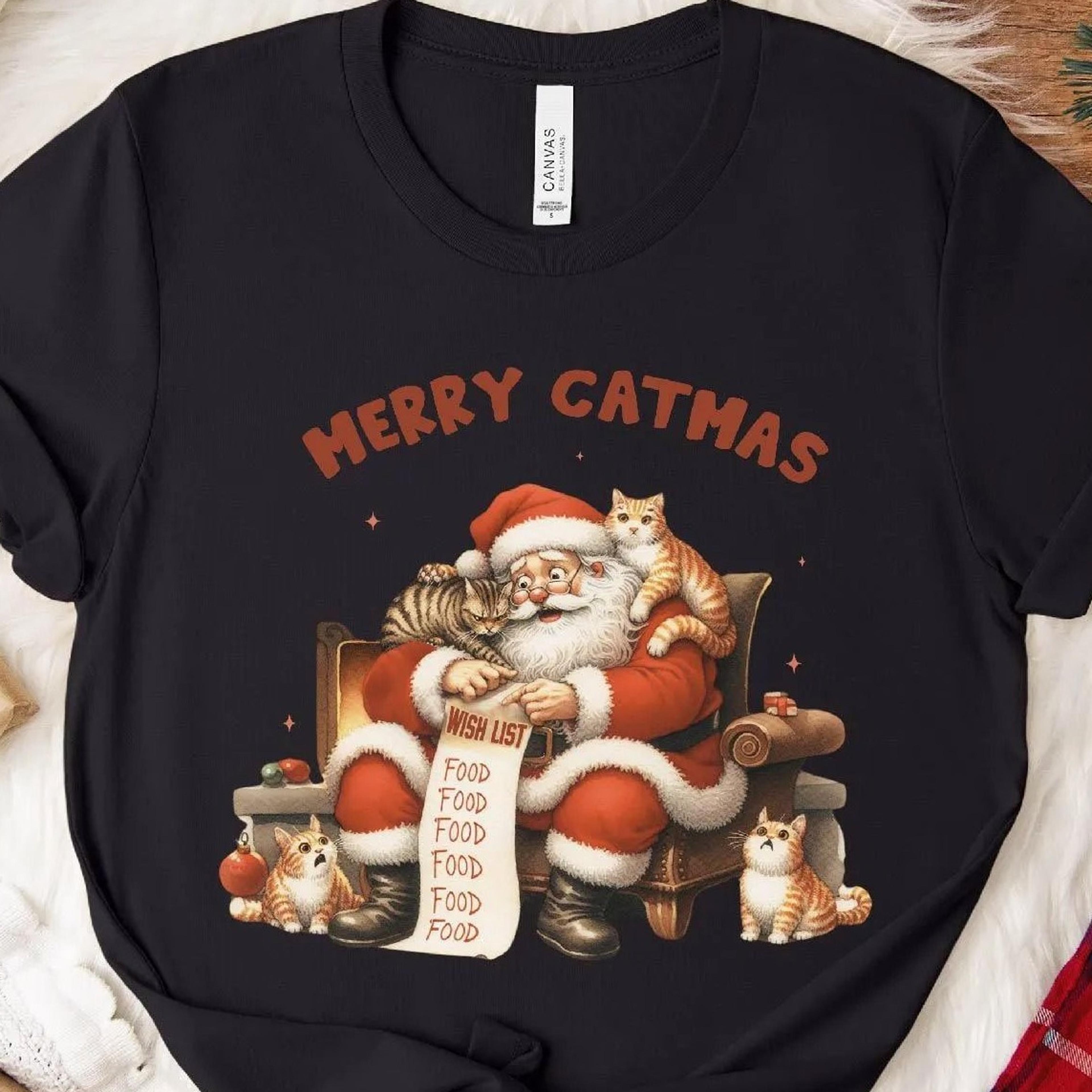 merry catmas sweatshirt santa and cats holiday shirt