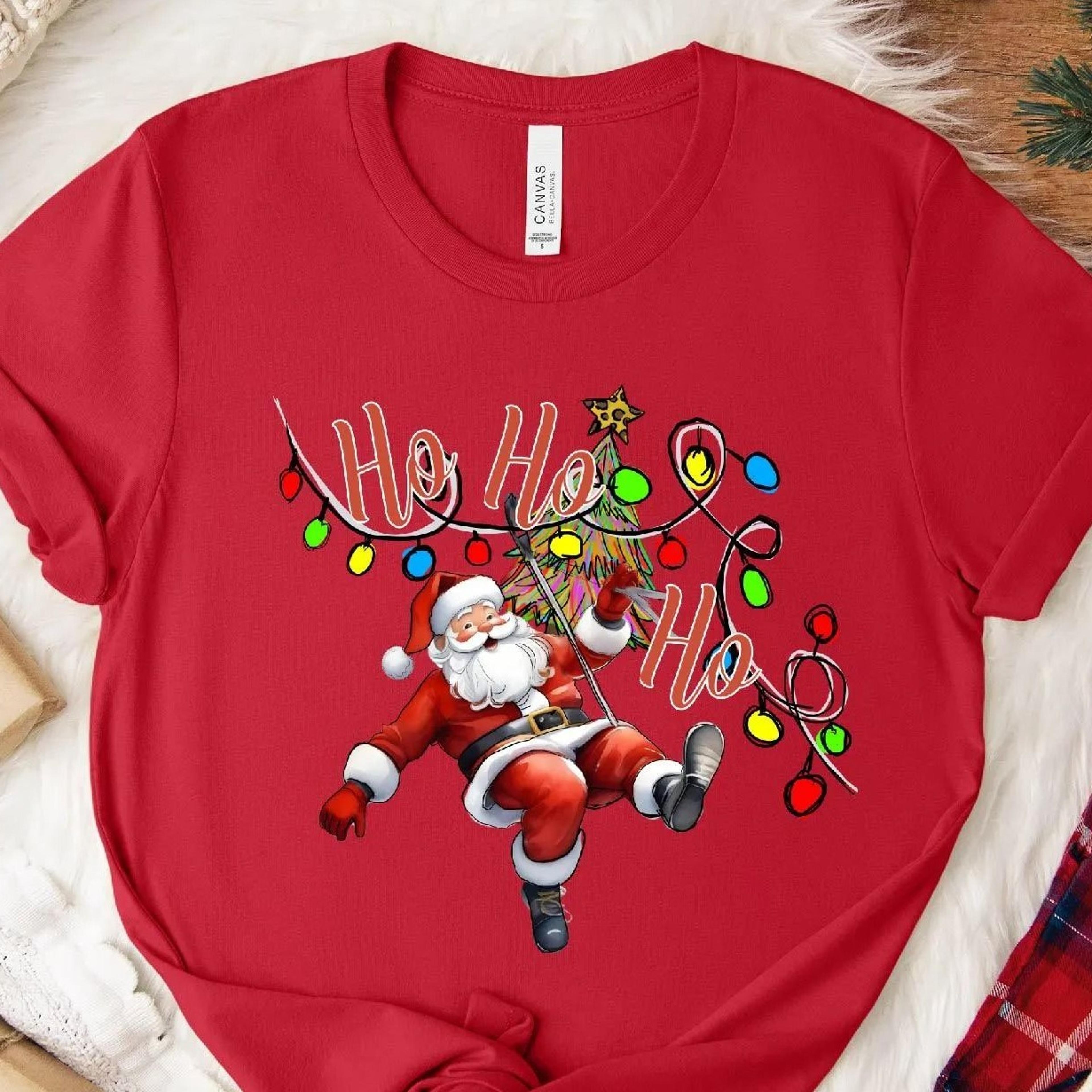 santa christmas lights sweatshirt fun holiday