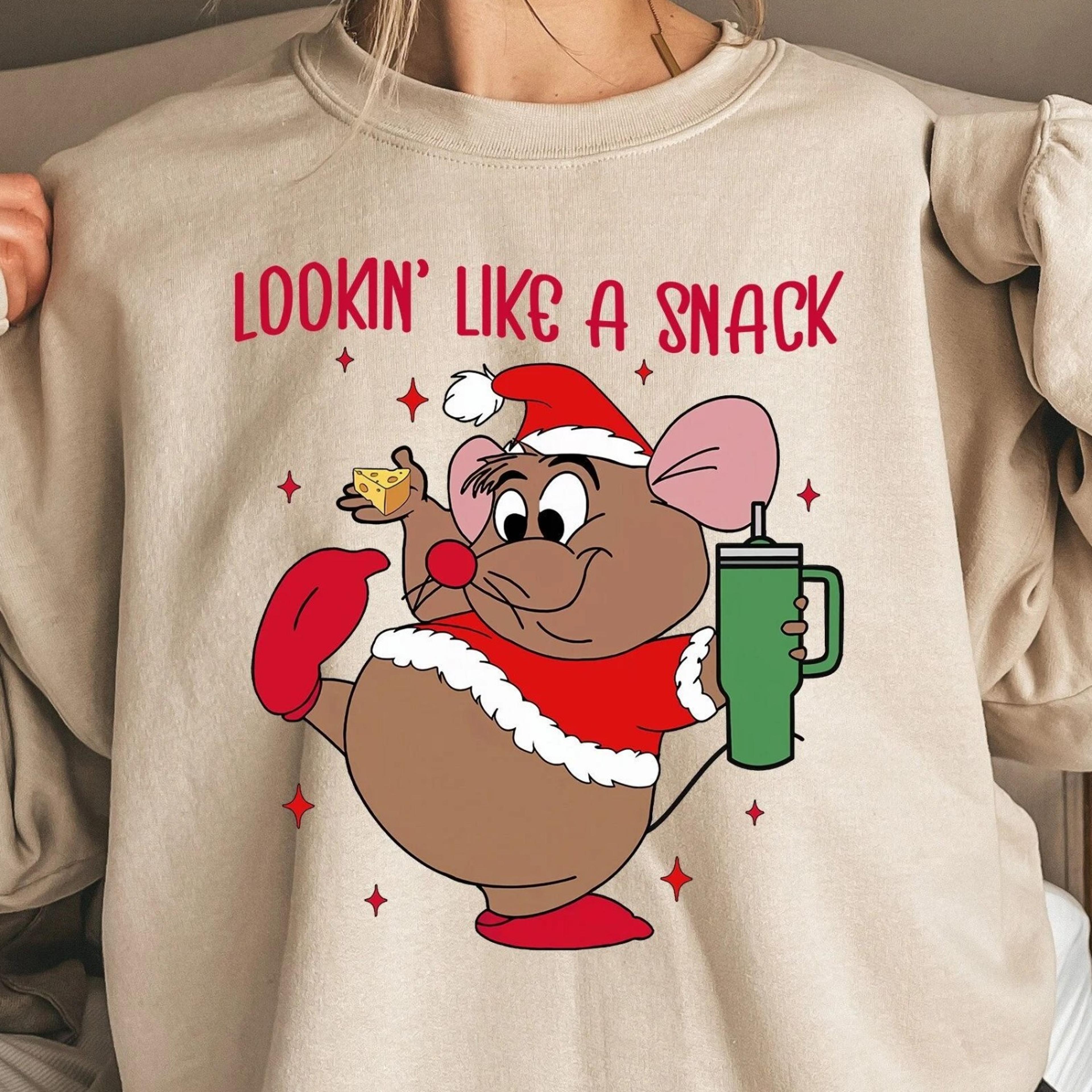 cute gus gus shirt, disneyland christmas shirt, looking like a snack shirt, christmas kids shirt, family christmas shirt