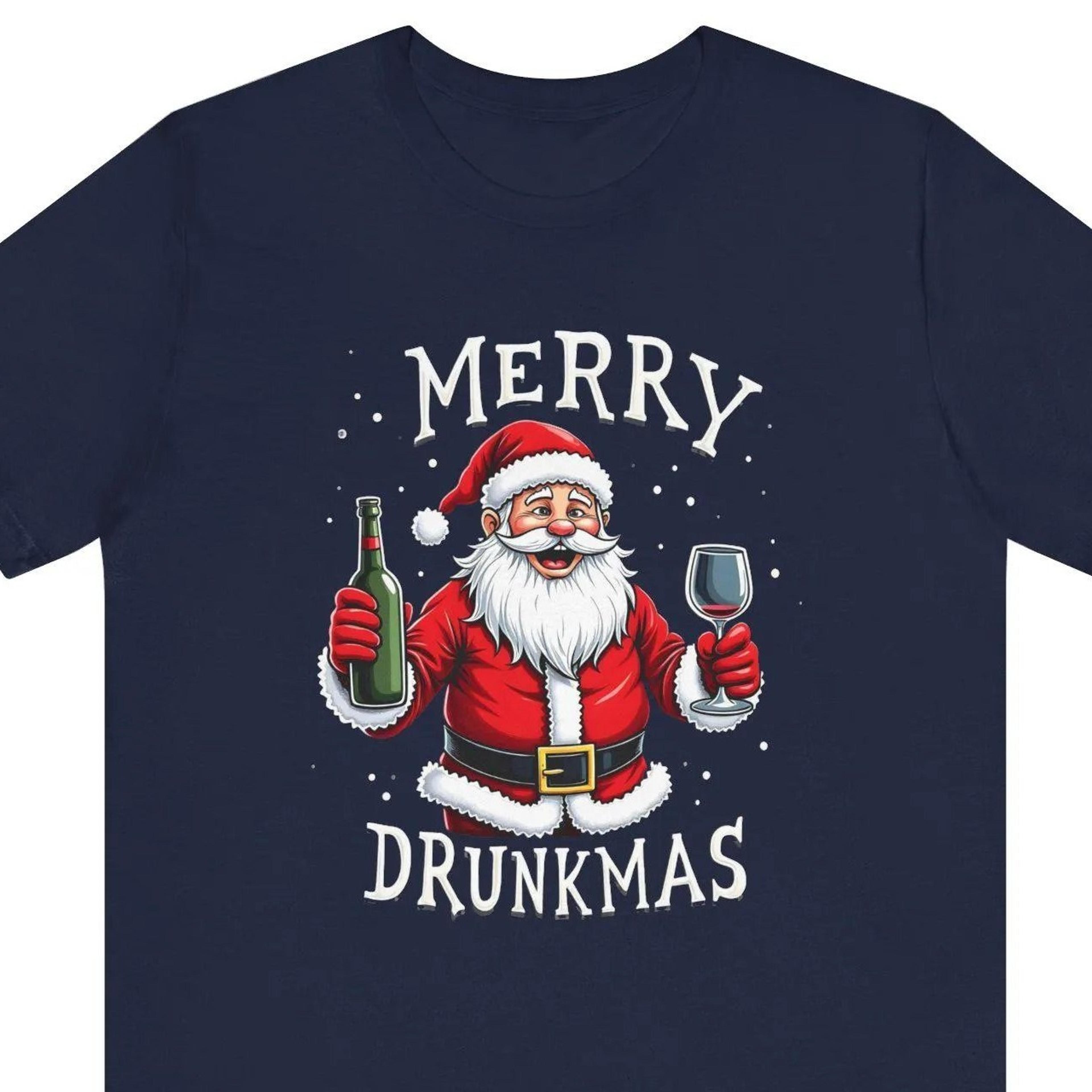 funny christmas santa tee, merry drunkmas shirt, funny holiday shirt, funny christmas shirt for dad