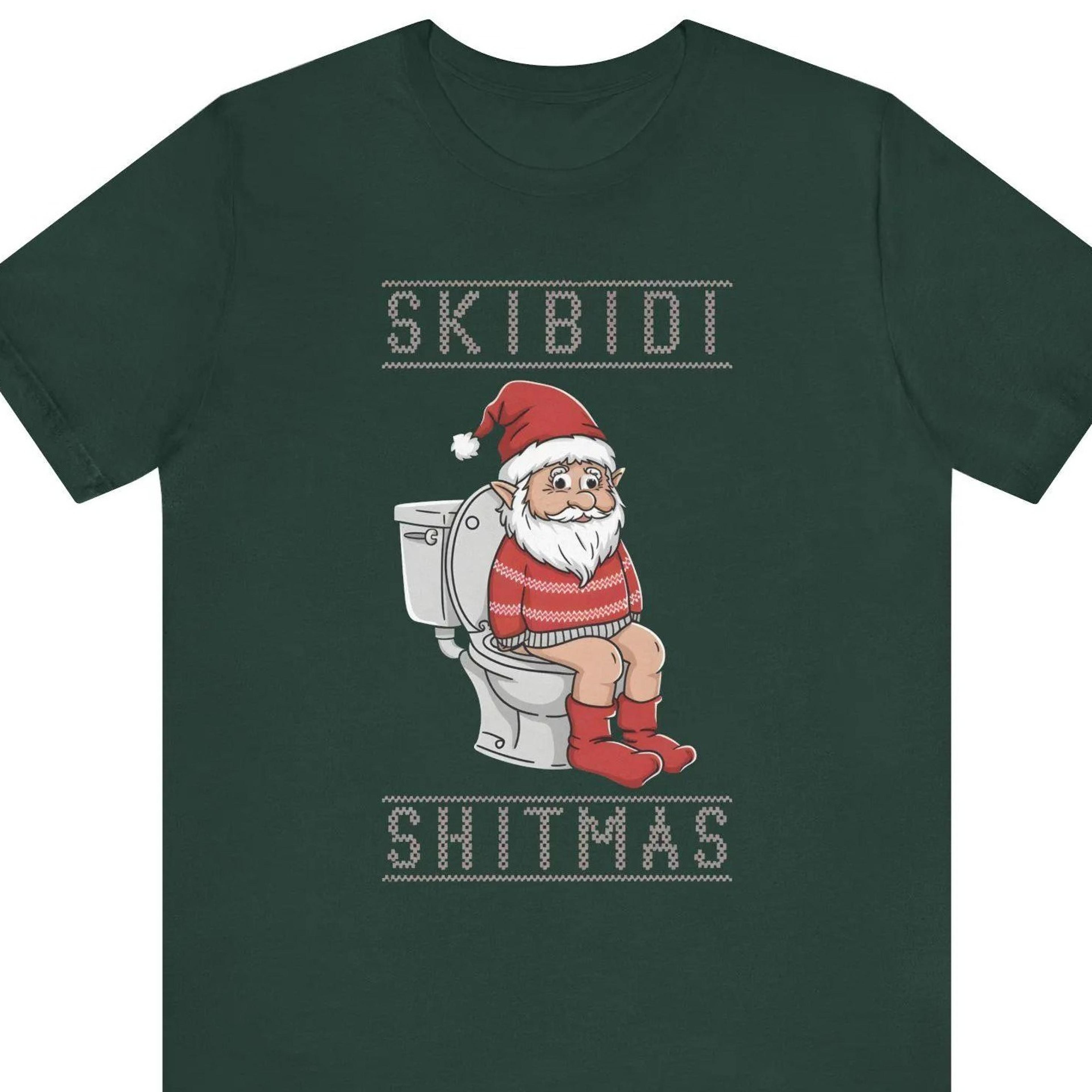 skibidi shitmas shirt, funny toilet gnome christmas shirt, skibidi rizzmas shirt, funny christmas gag gift