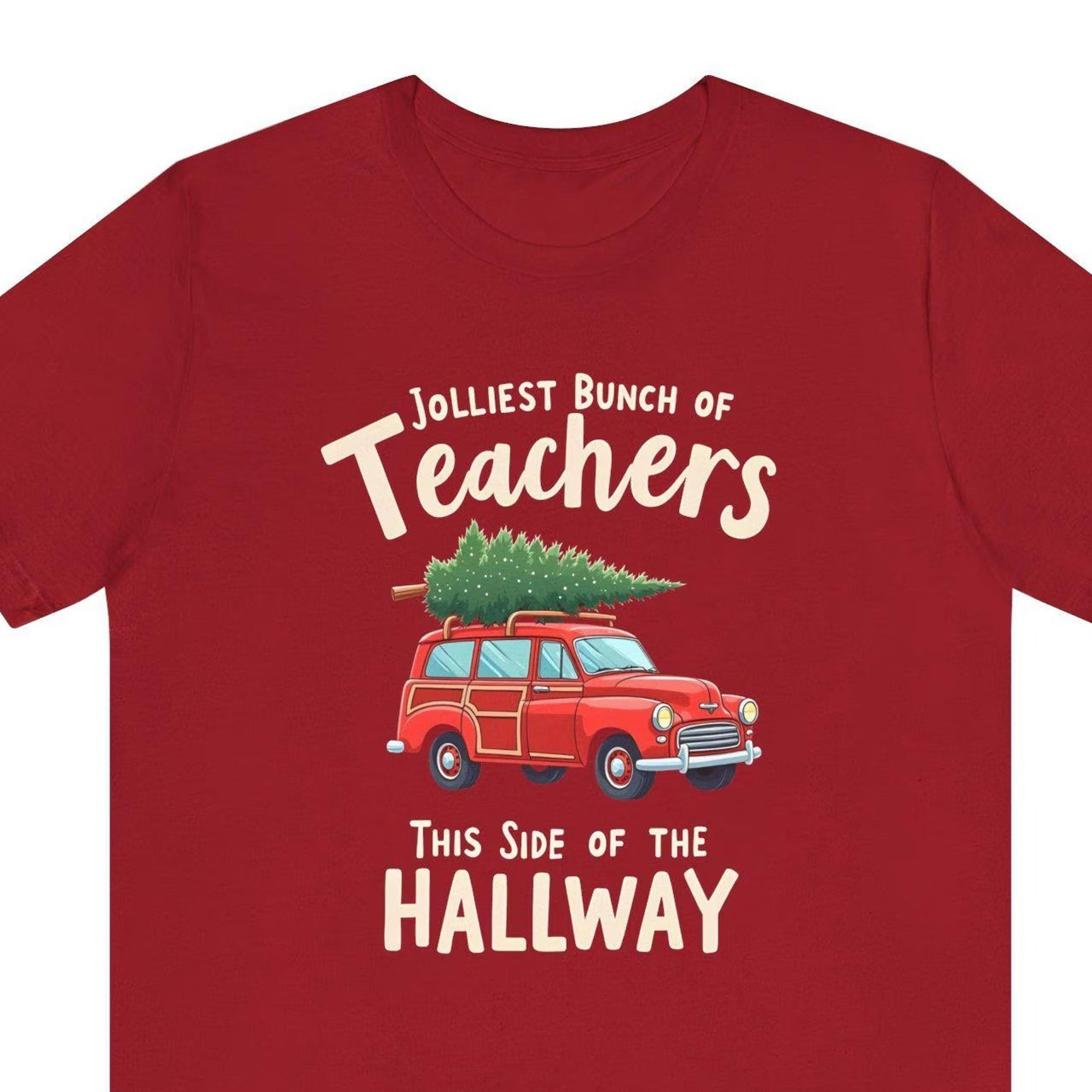 jolliest bunch of teachers shirt, christmas teacher shirt, holiday gift for teacher, teacher team christmas shirt