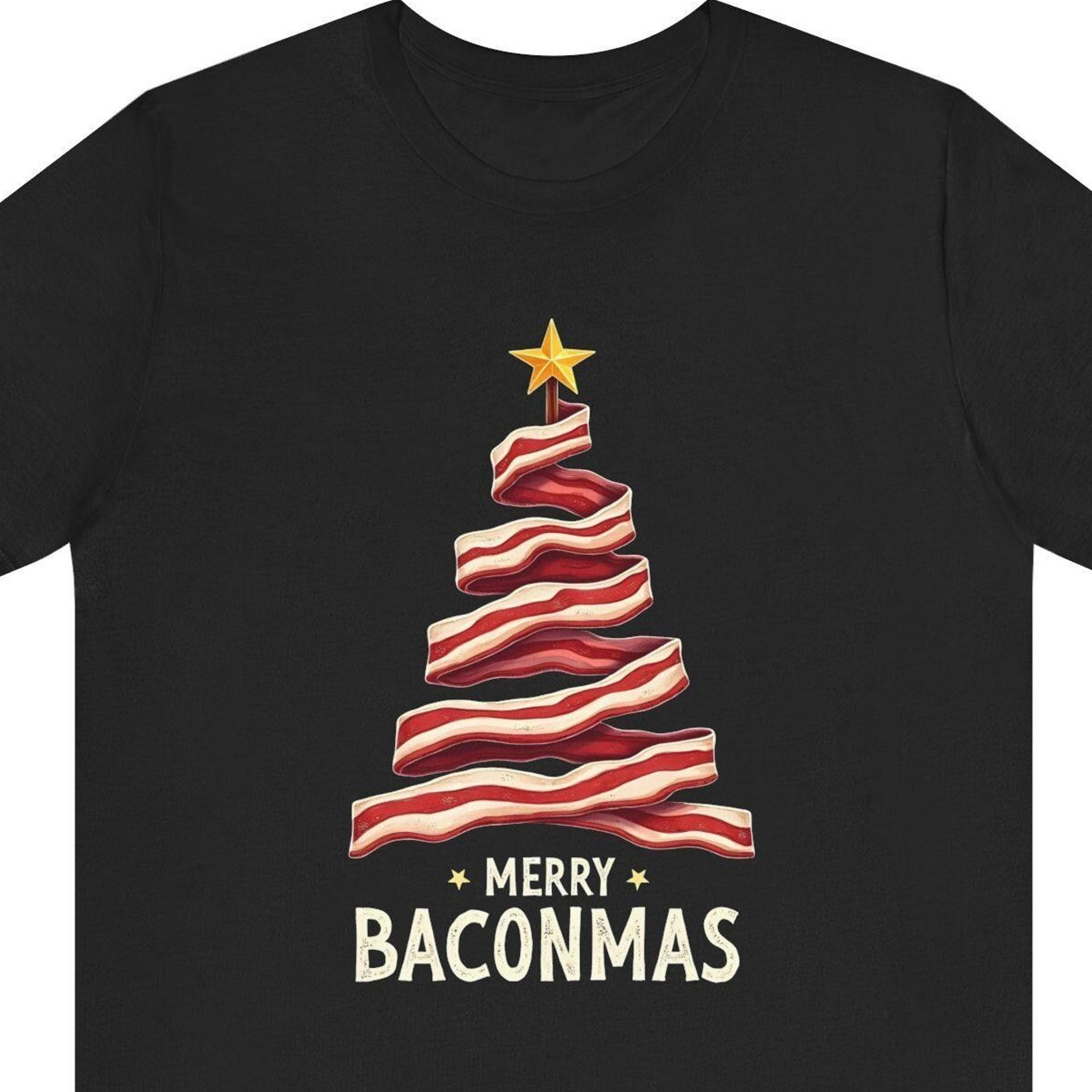 merry baconmas shirt, bacon tree holiday tee, funny bacon lover shirt, foodie merry christmas