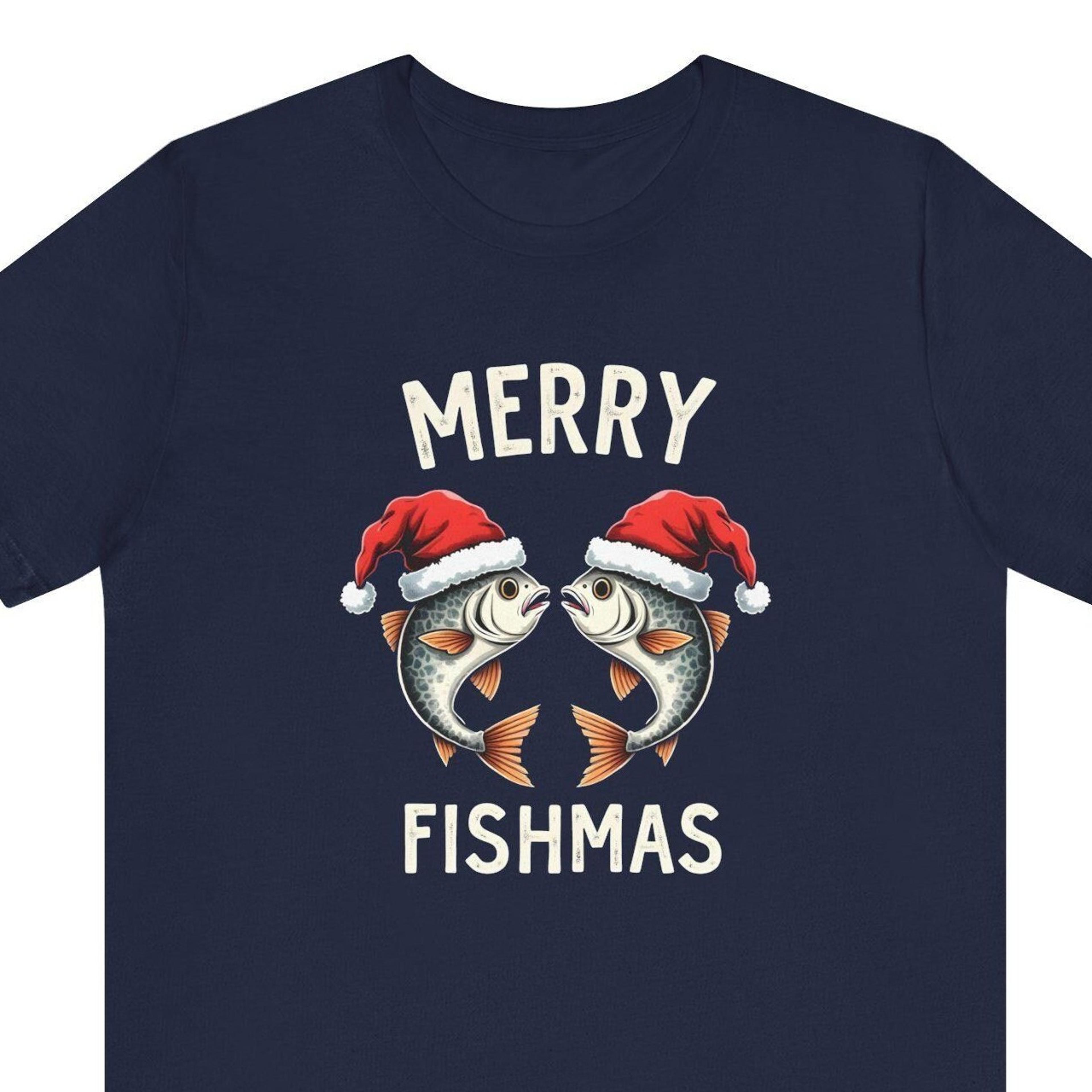 christmas shirt for him, merry fishmas shirt, funny christmas tee for fish lovers, christmas gift for fishermen