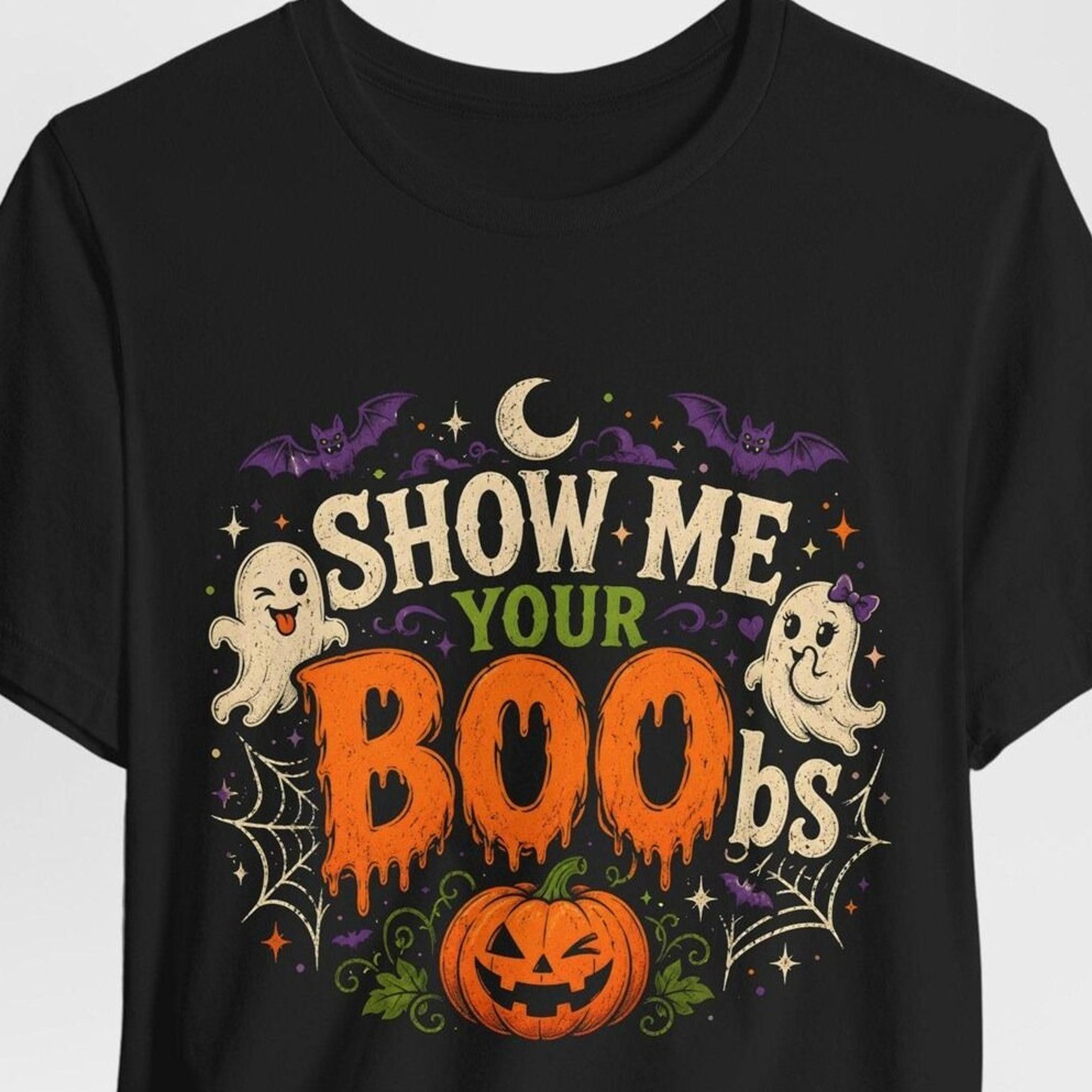 show me your boobs halloween shirt