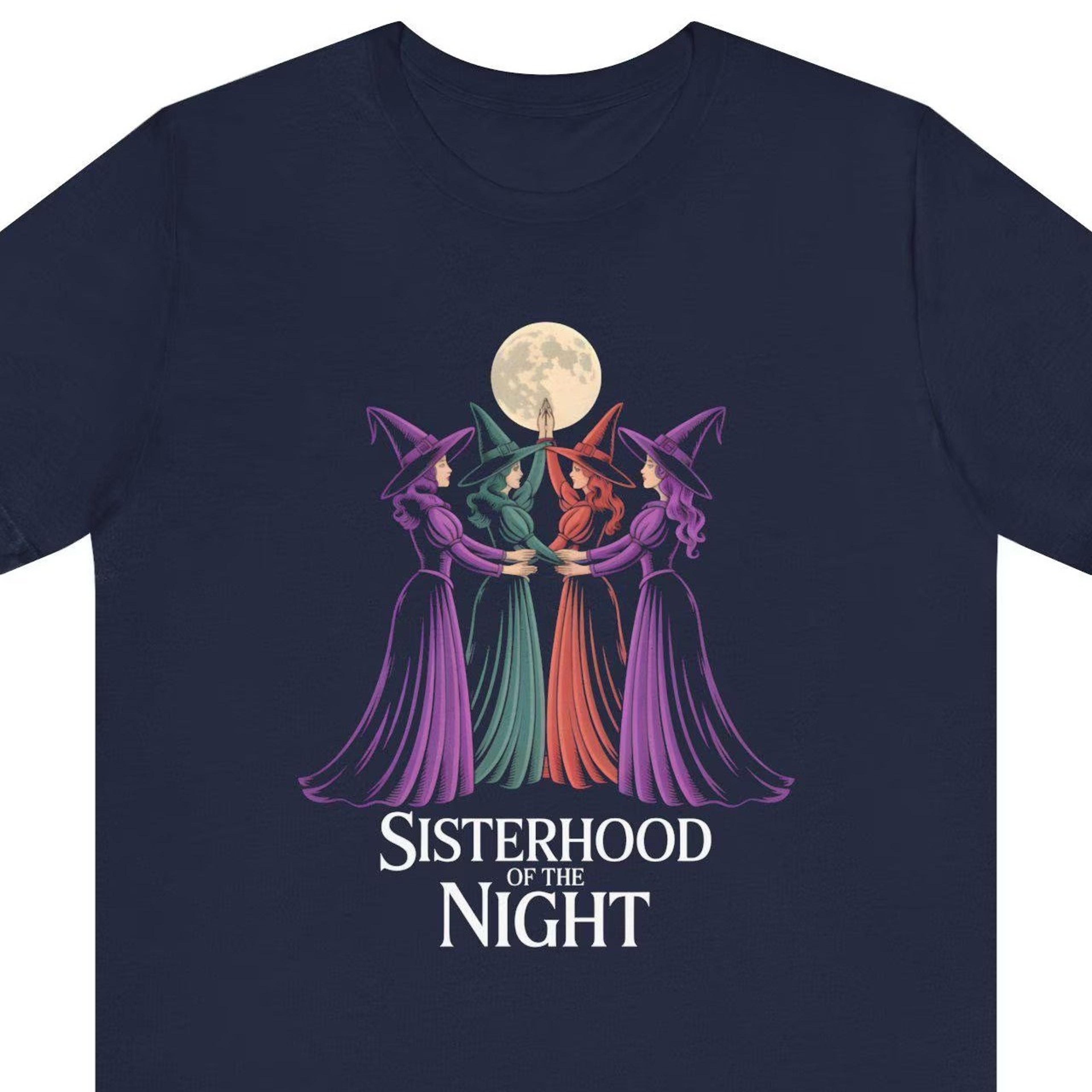 sisterhood of the night tee, witchy graphic t-shirt, halloween shirt, girls night out tee