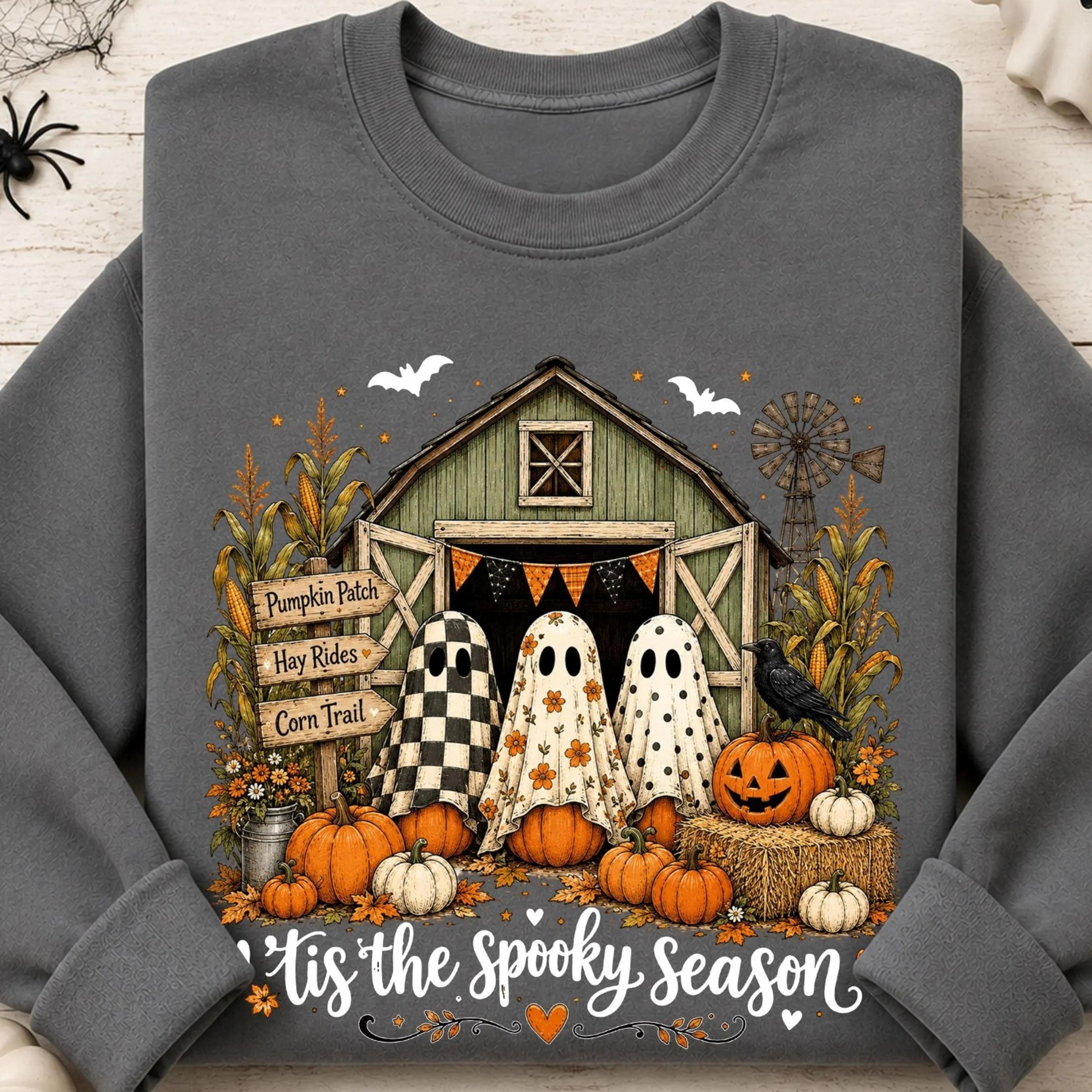 spooky season sweatshirt, farmhouse halloween
