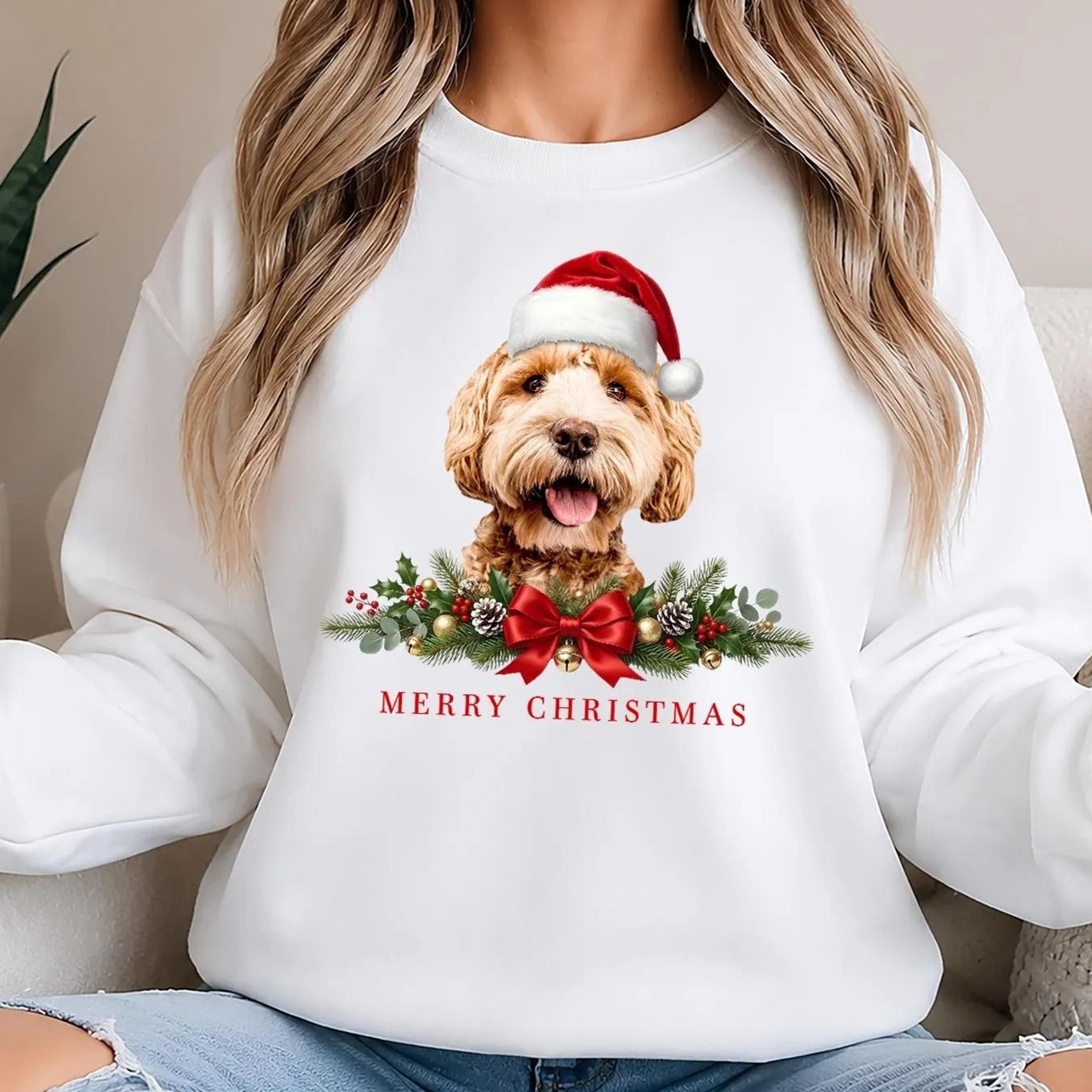pet christmas sweatshirt, dog photo sweater, cat portrait christmas pullover, pet lover holiday gift, dog