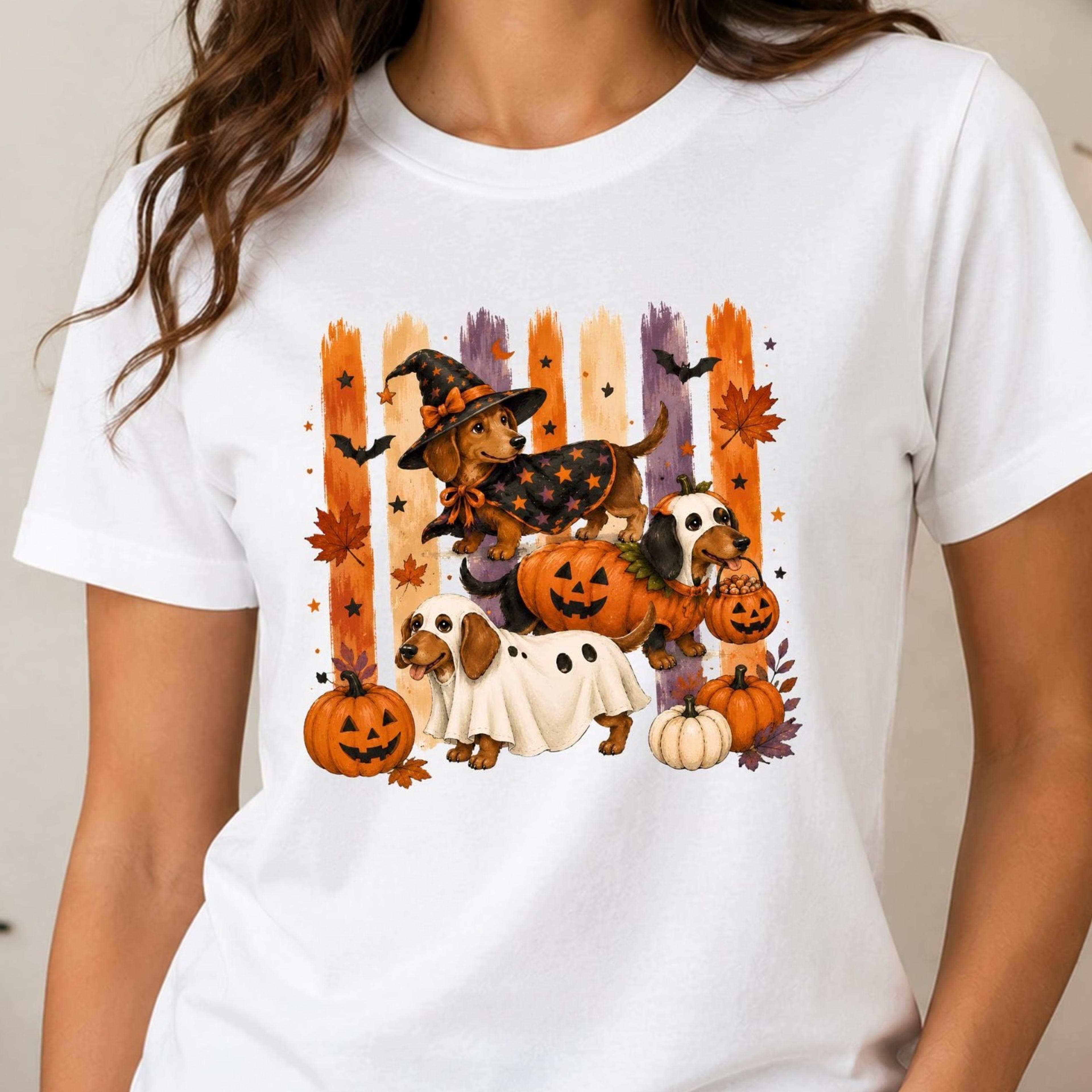 halloween dachshund shirt, wiener dog halloween tee, dog mom halloween gift