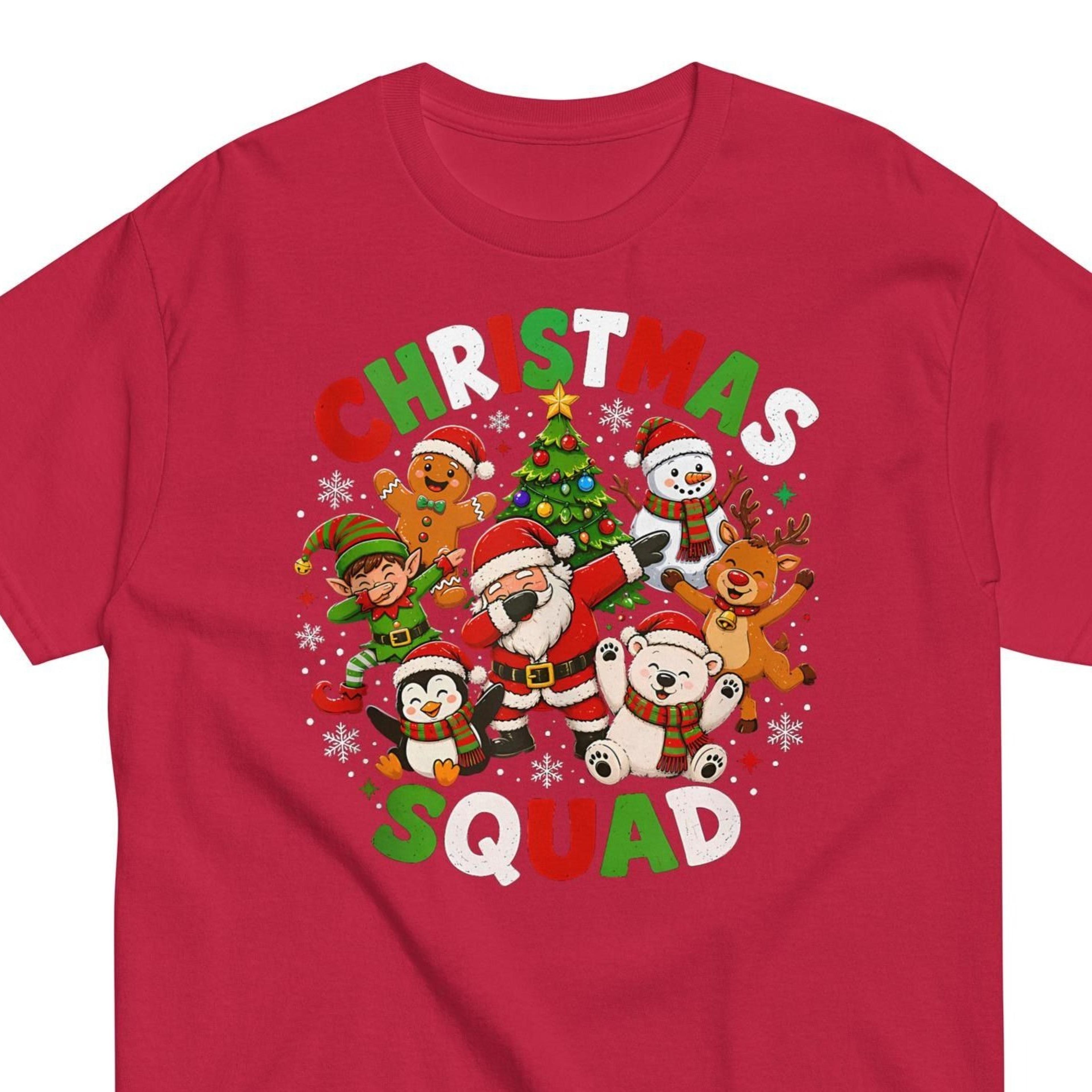 christmas squad shirt kids cute santa reindeer christmas tee family holiday t-shirt xmas gift