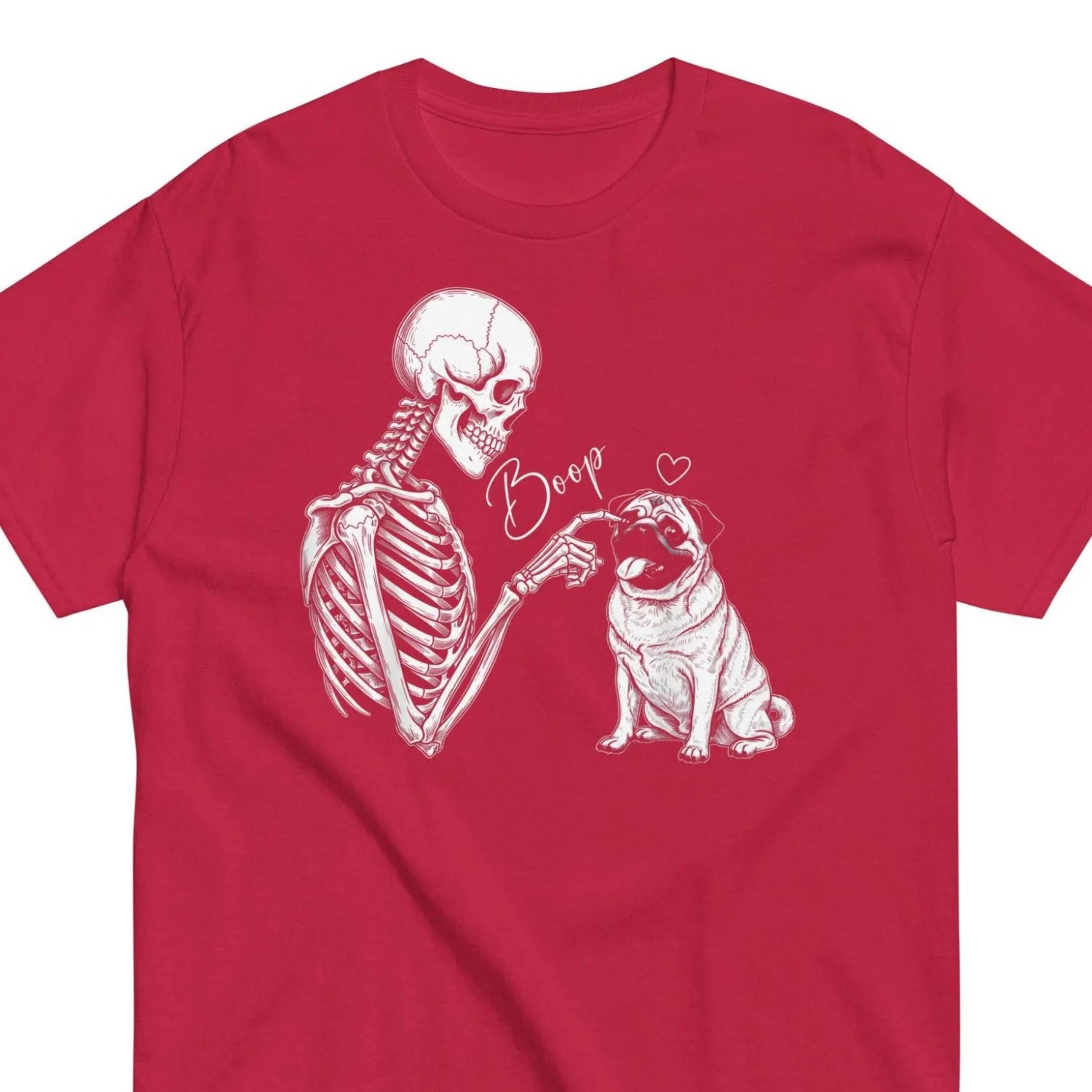skeleton petting pug shirt, funny halloween dog lover shirt, skeleton dog tee, anatomy skeleton shirt, halloween