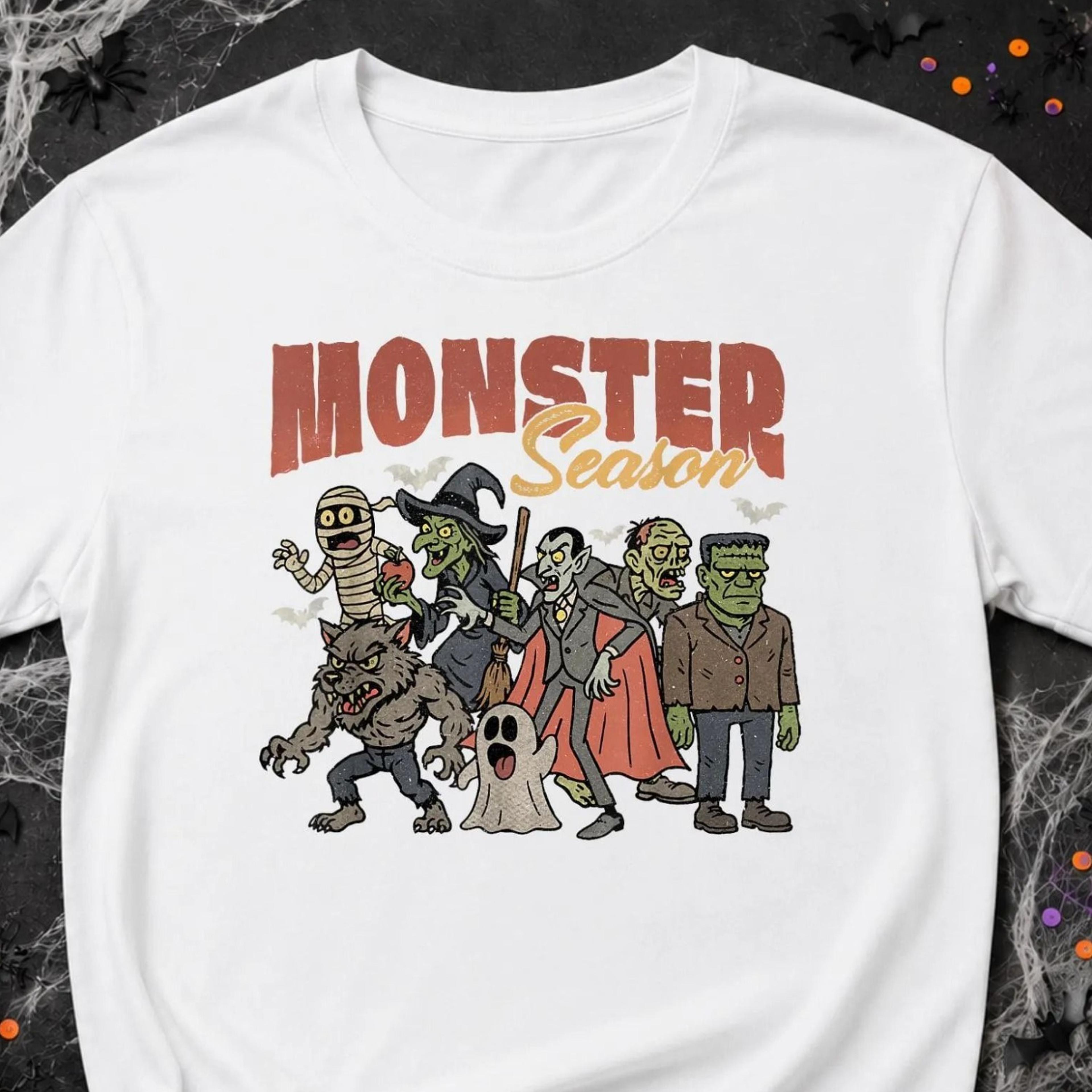 monster season halloween shirt, vintage halloween t-shirt, retro monster graphic tee, spooky season shirt
