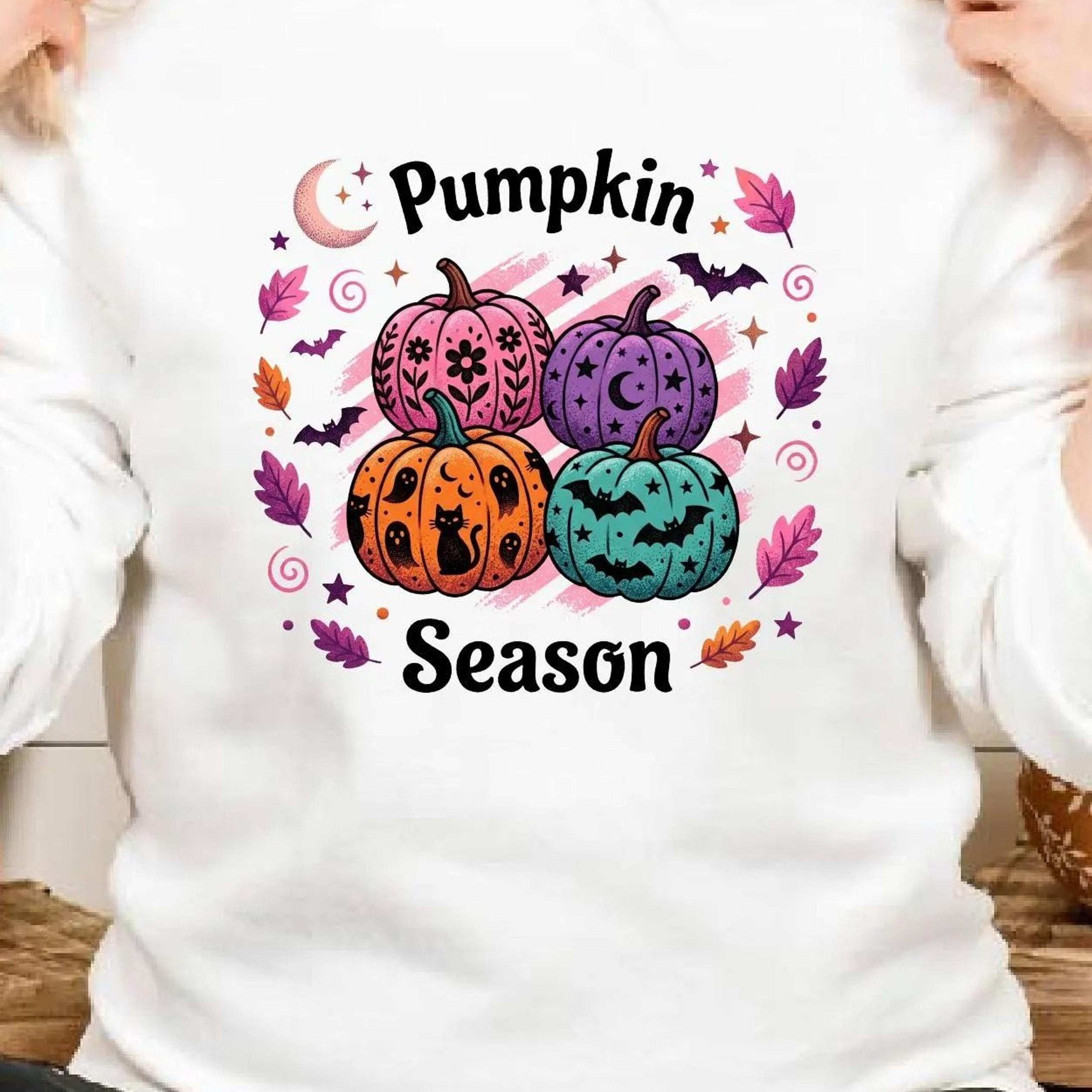 pumpkin season, halloween pumpkin, spooky cute fall sweatshirt, bat pumpkin, autumn hoodie, thanksgiving gift