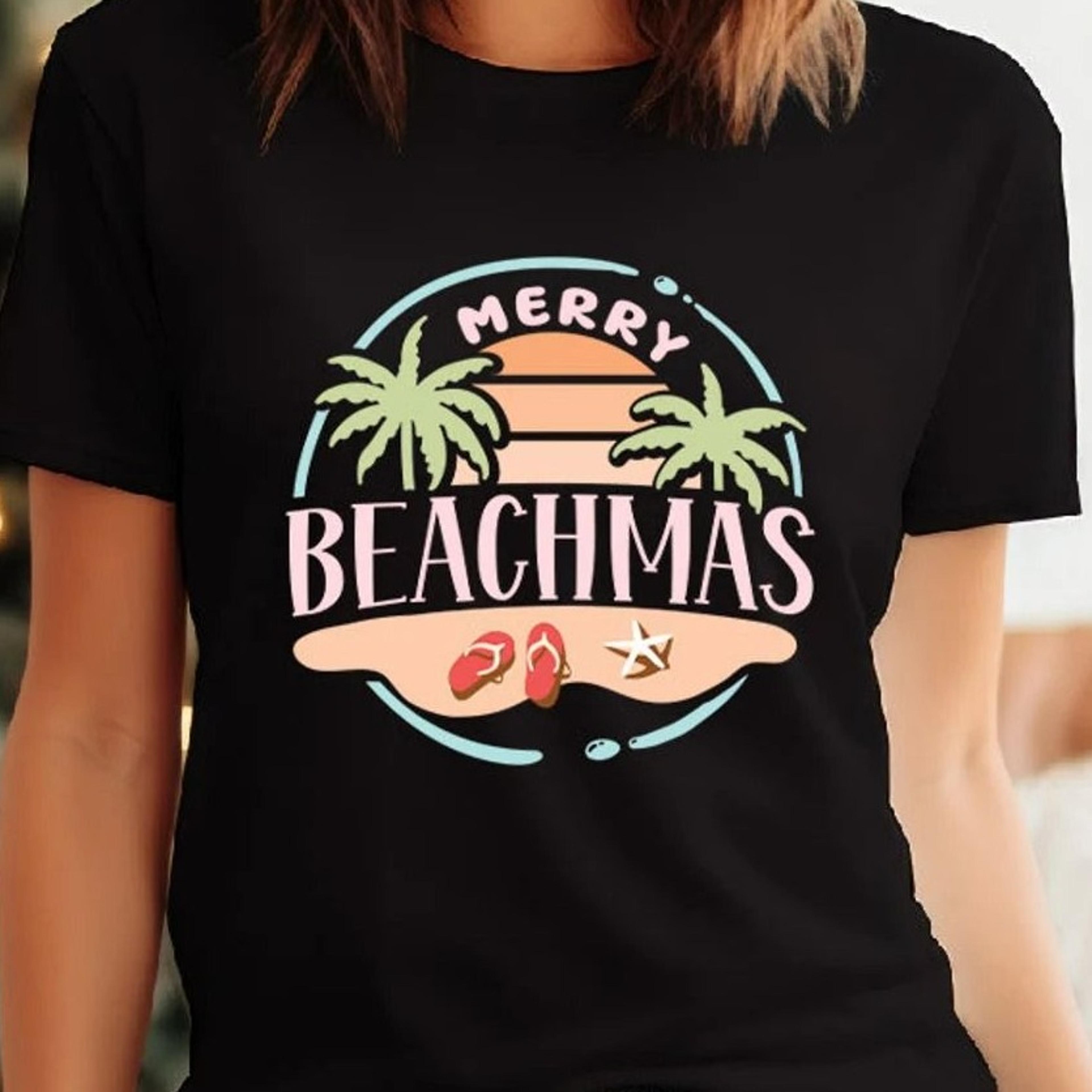 christmas beach vacation shirt, tropical family matching shirt