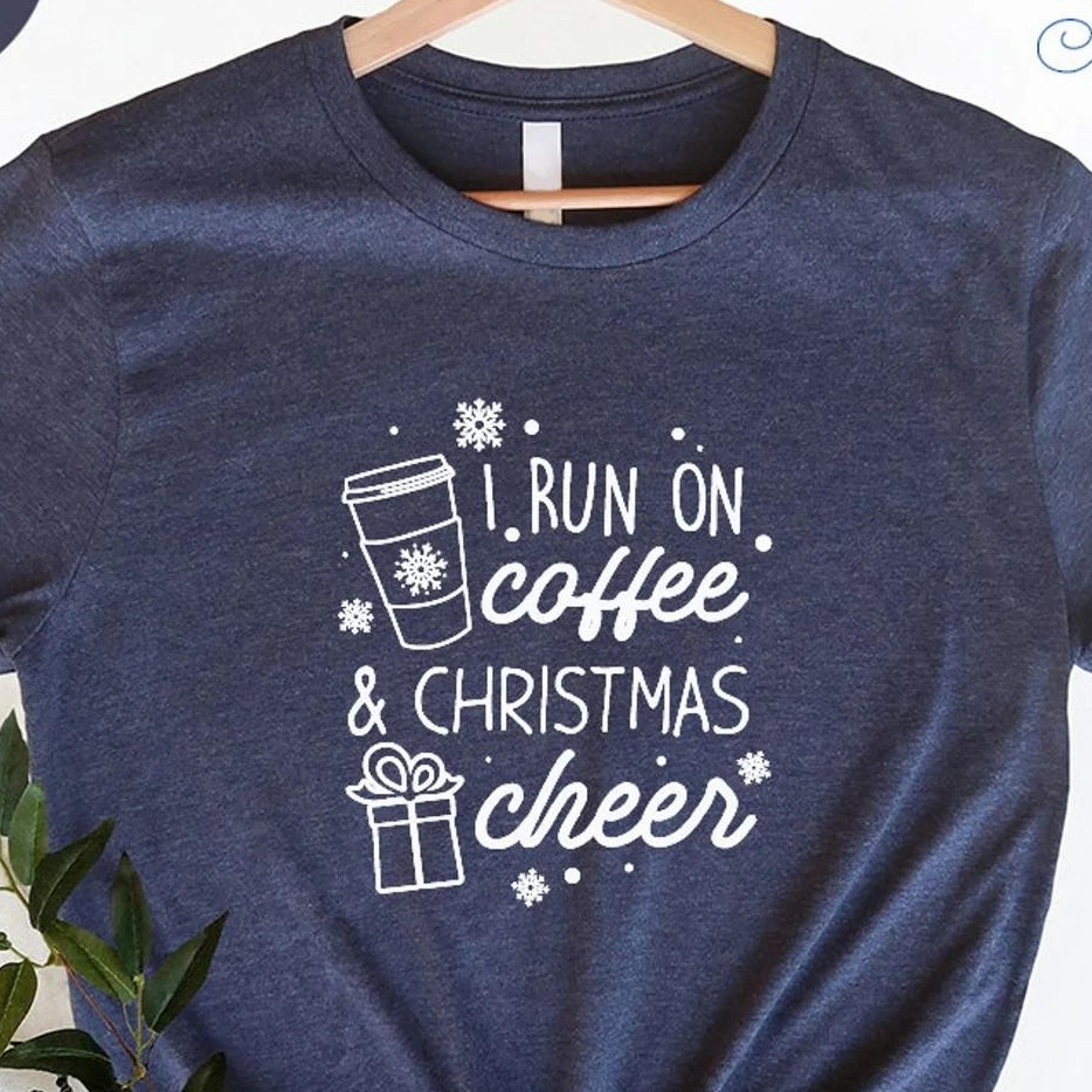 coffee and christmas cheer shirt, coffee lover gift