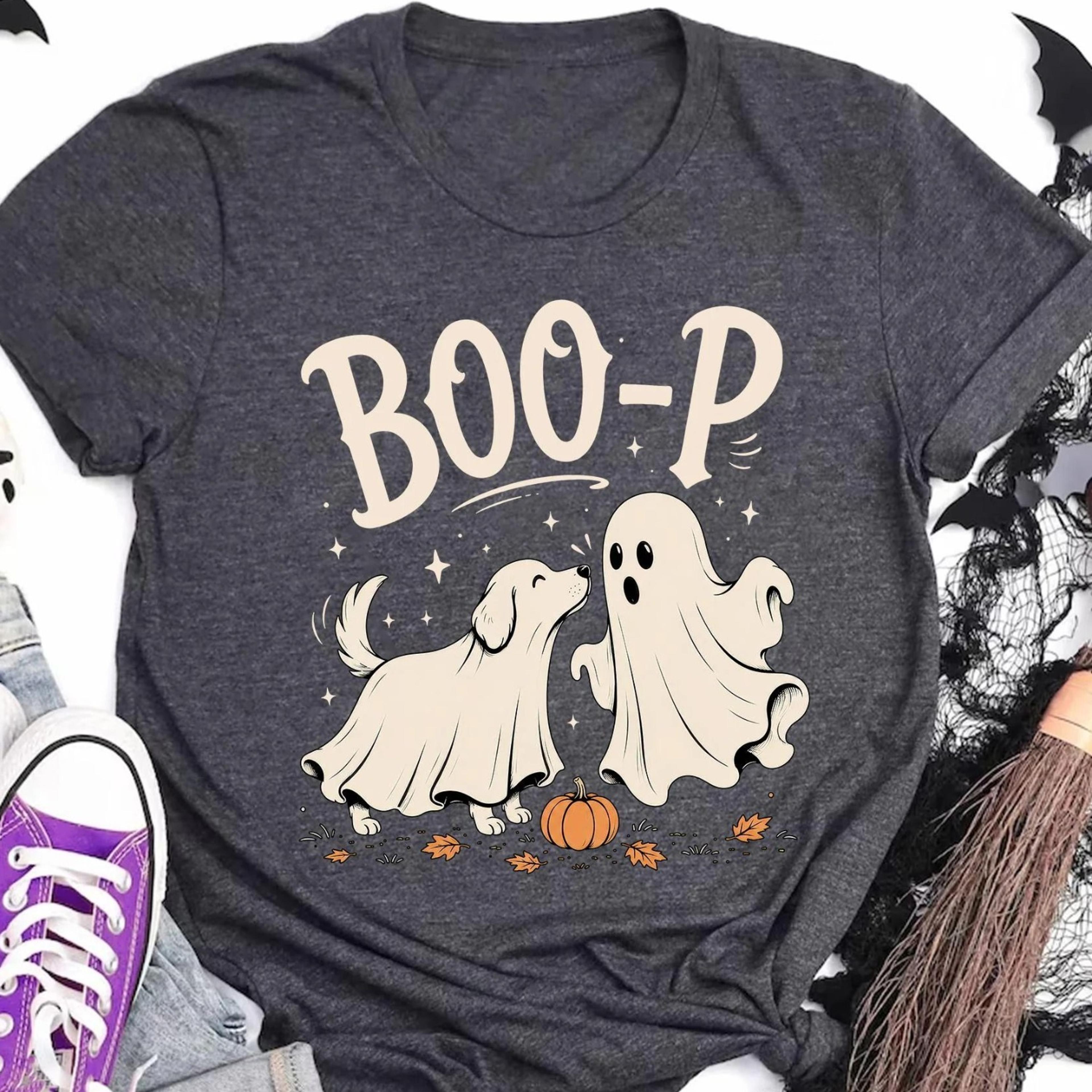 funny ghost dog t-shirt, halloween pet mom gift, spooky graphic tee