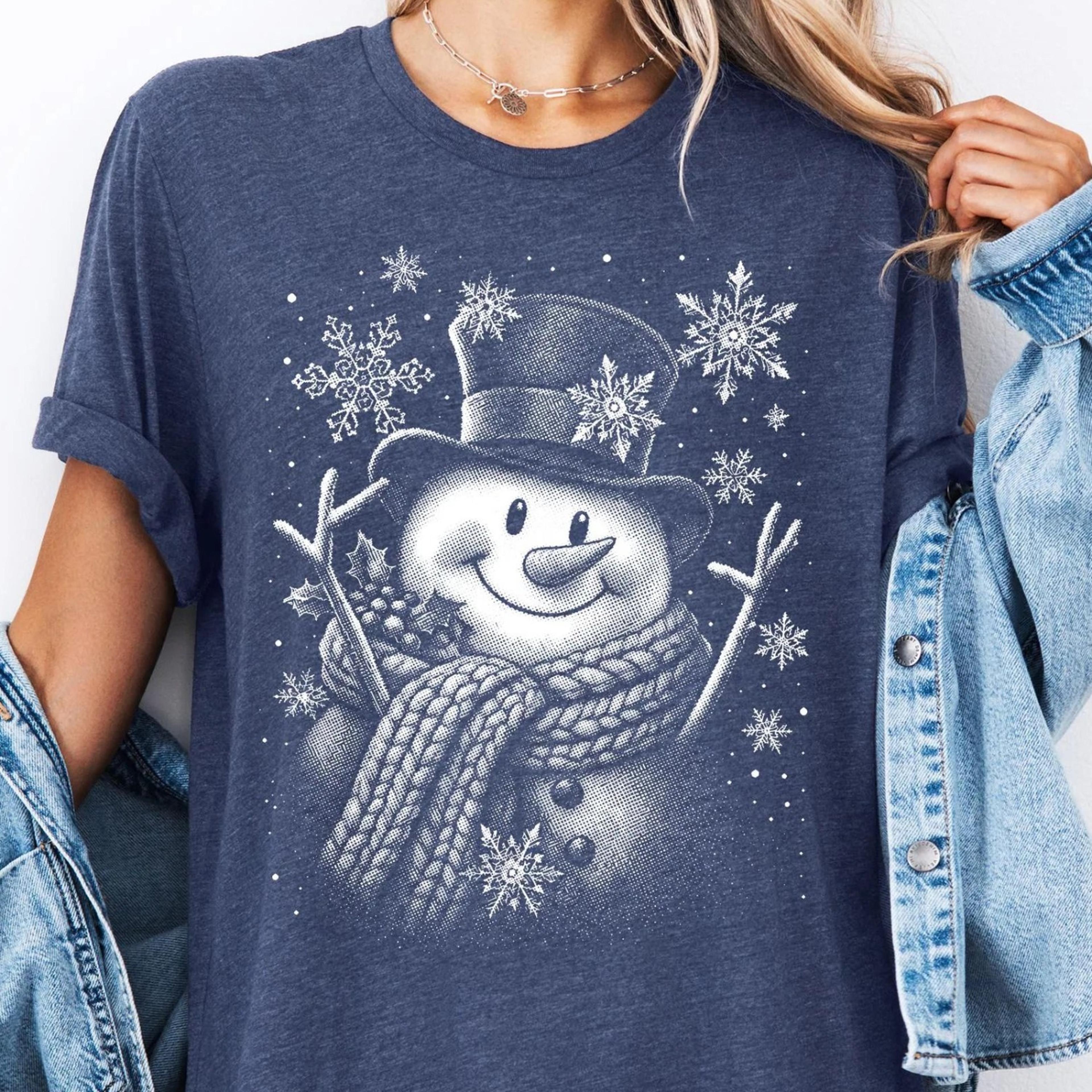 christmas snowman sweatshirt, cute snowman shirt ,christmas graphic tee, holiday gift, cozy christmas sweater