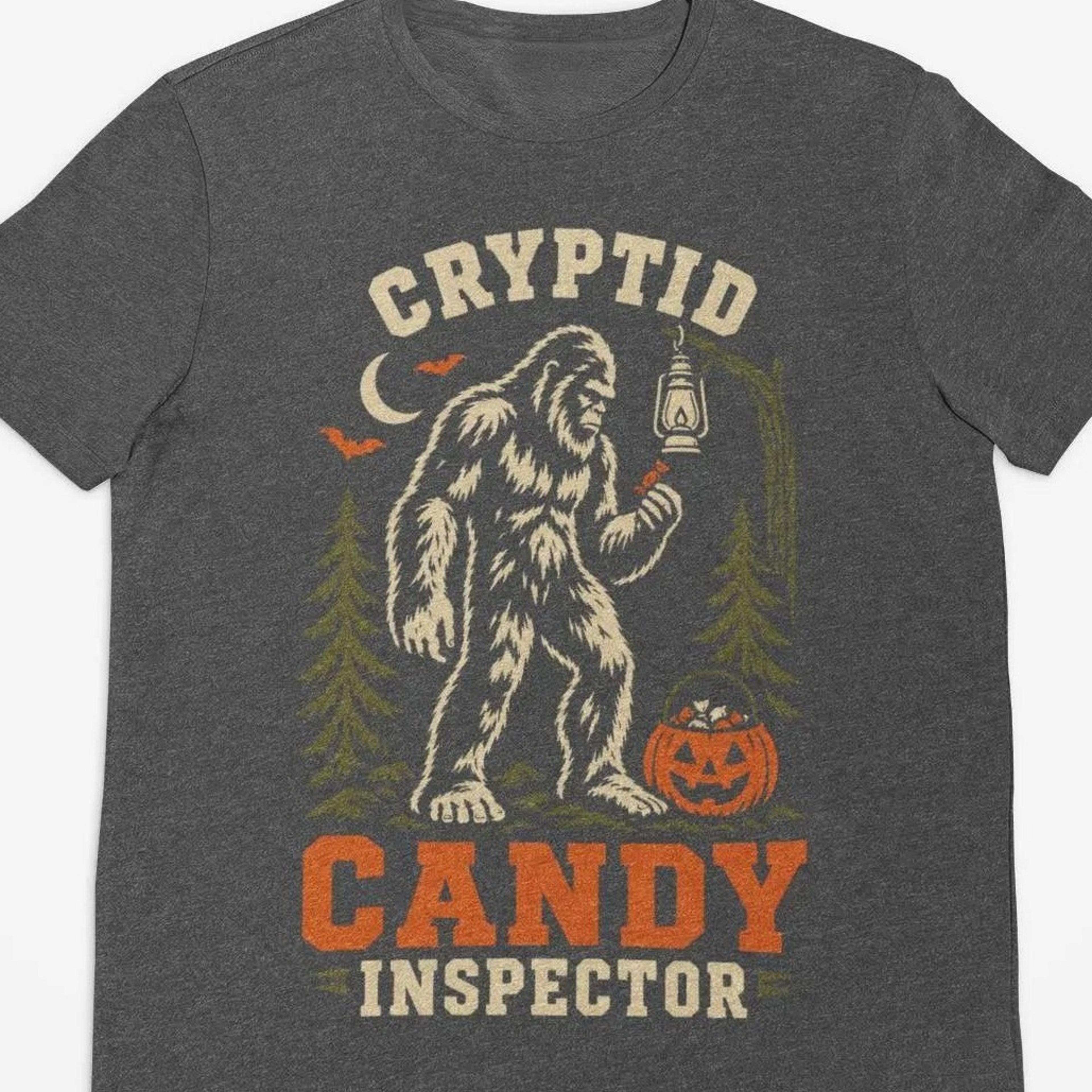 cryptid candy inspector shirt, funny bigfoot meme shirt, adult humor shirt, funny sasquatch shirt