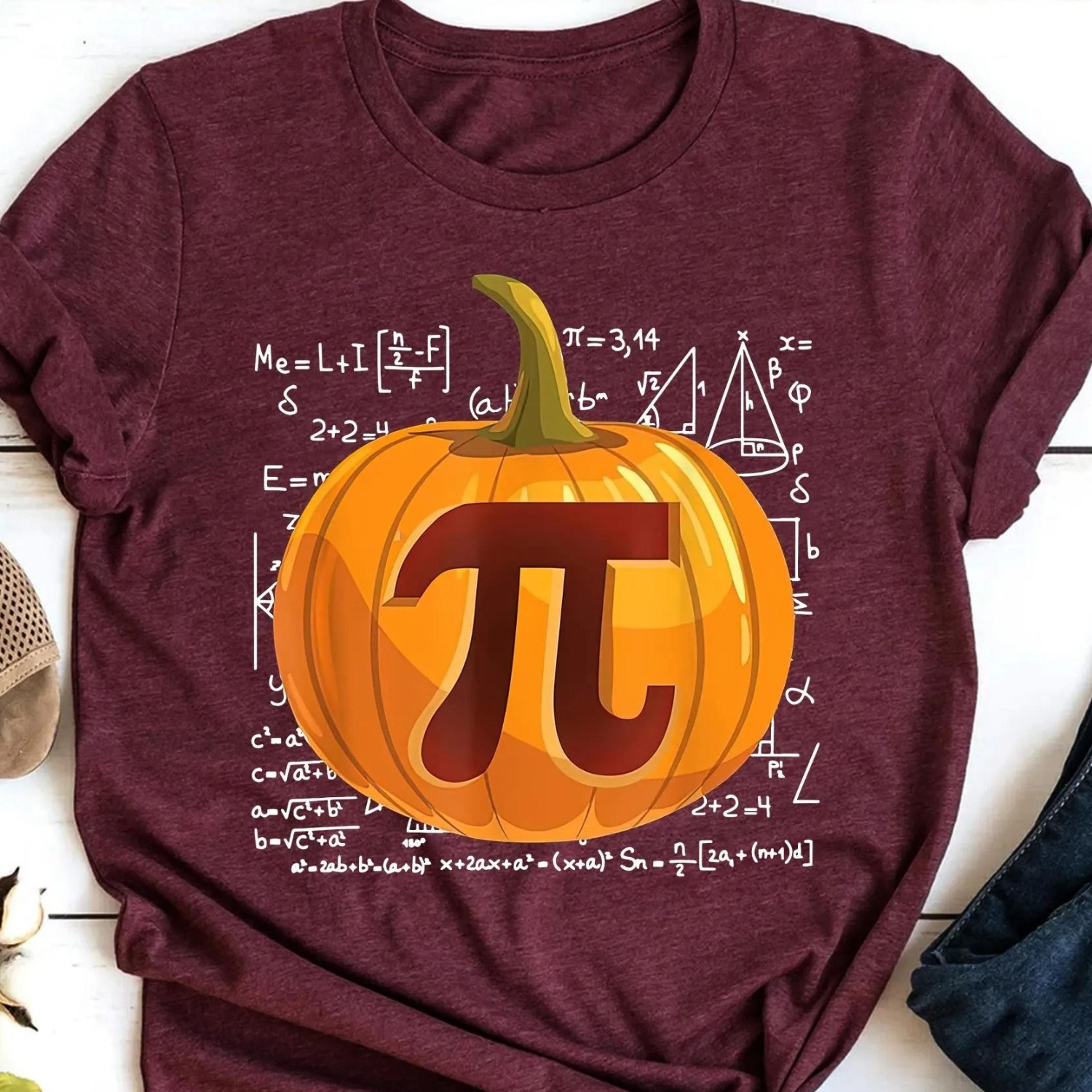 pumpkin pie math lover shirt, funny halloween math teacher shirt, thanksgiving shirt, pumpkin shirt, pi day shirt, math