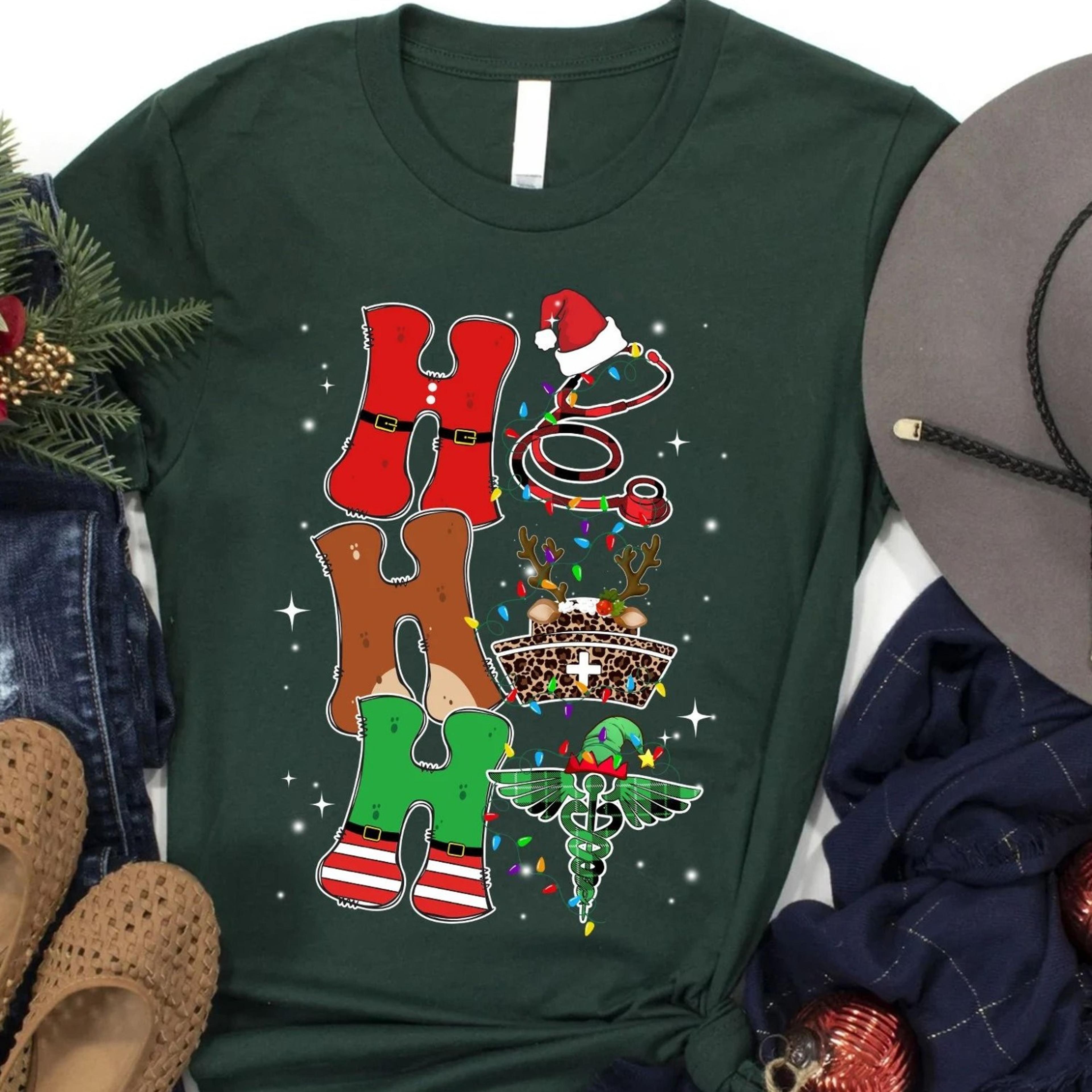 ho ho ho nurse christmas shirt, christmas nurse shirts, ho ho ho nurse shirt, nurse tee, nurse life, nurse gifts