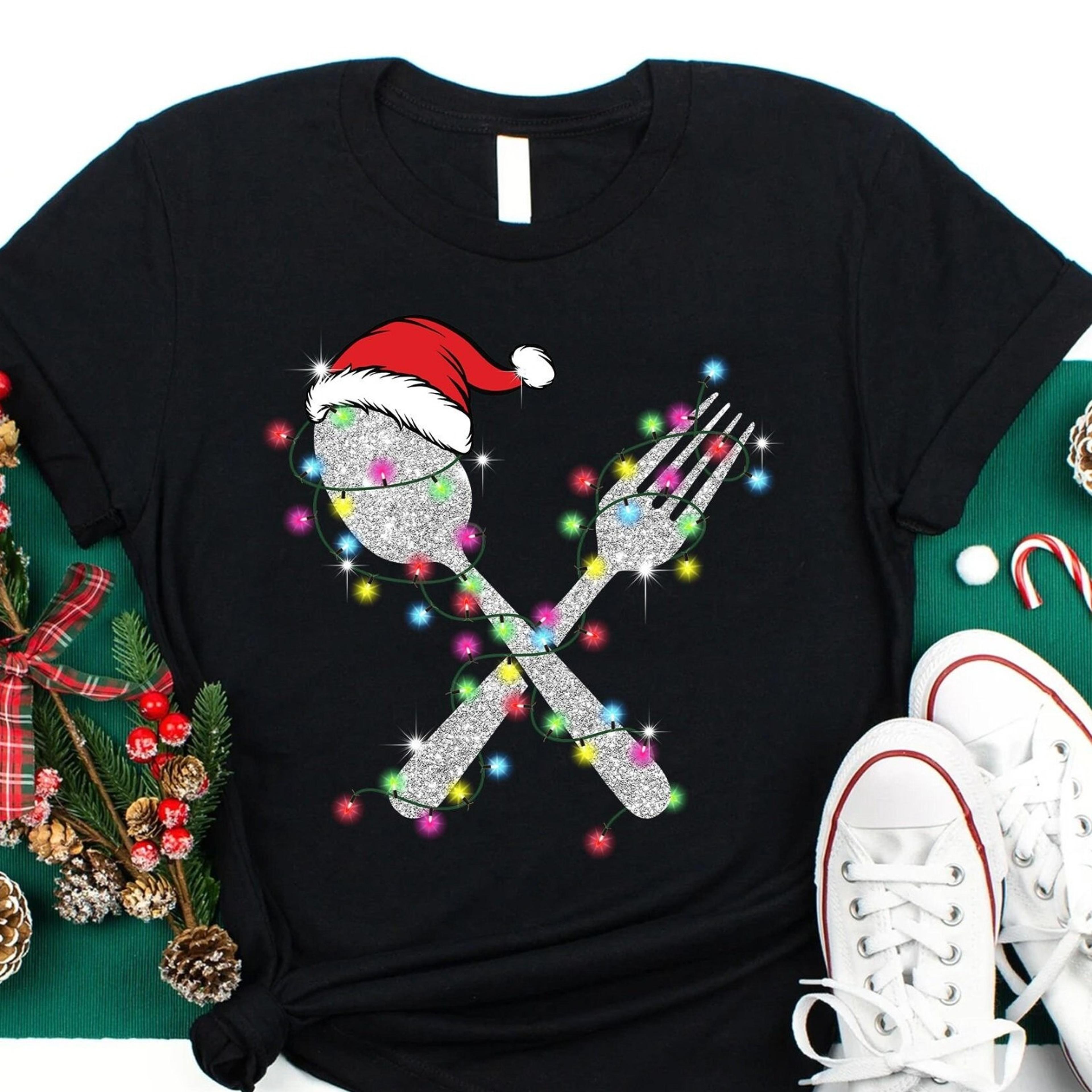funny santa christmas lunch lady t-shirt, xmas lunch lady shirt, cafeteria worker t-shirt, lunch lady christmas shirt
