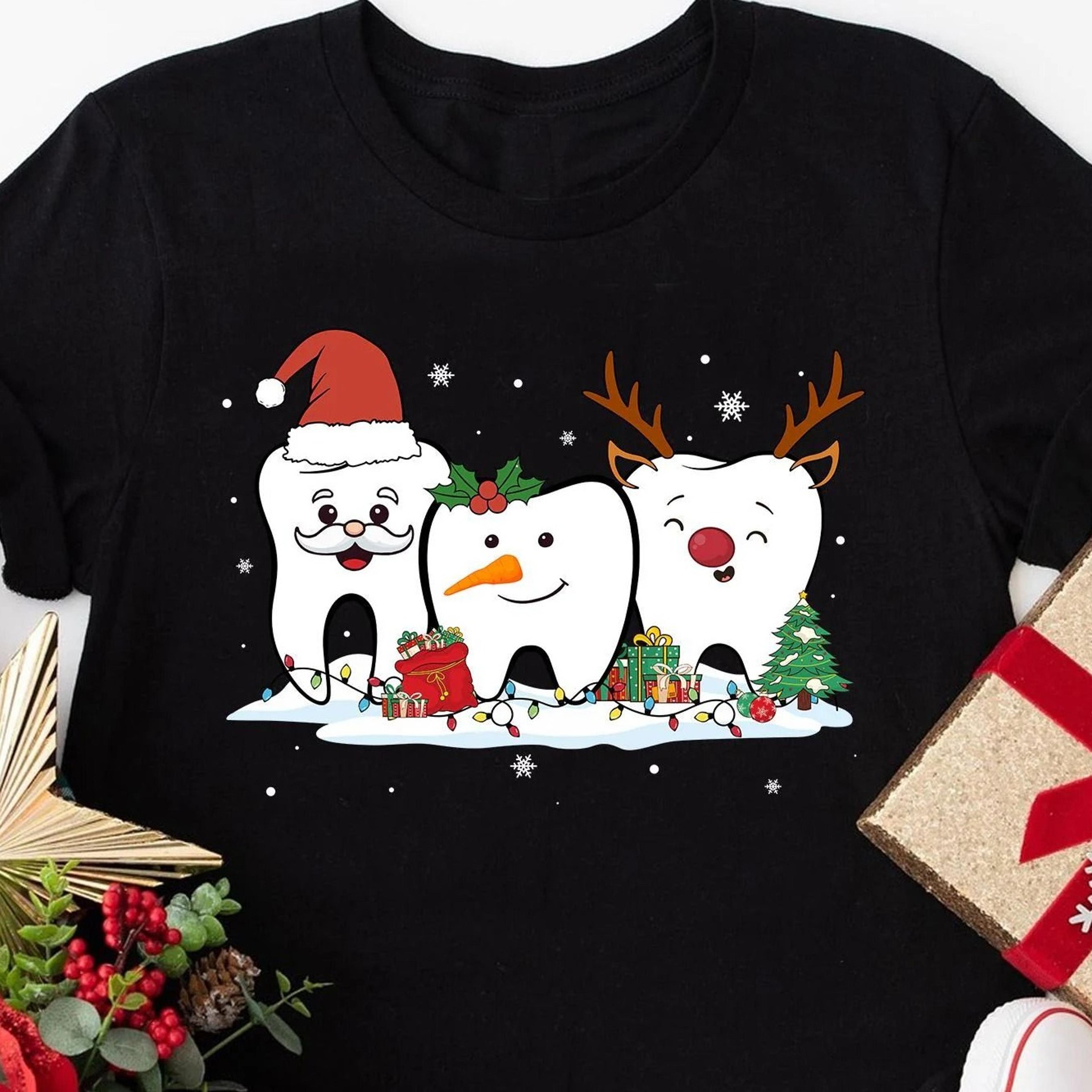 dental christmas t-shirt, dentist shirt, christmas gift for dentist, christmas dental squad crew gift, dental christmas
