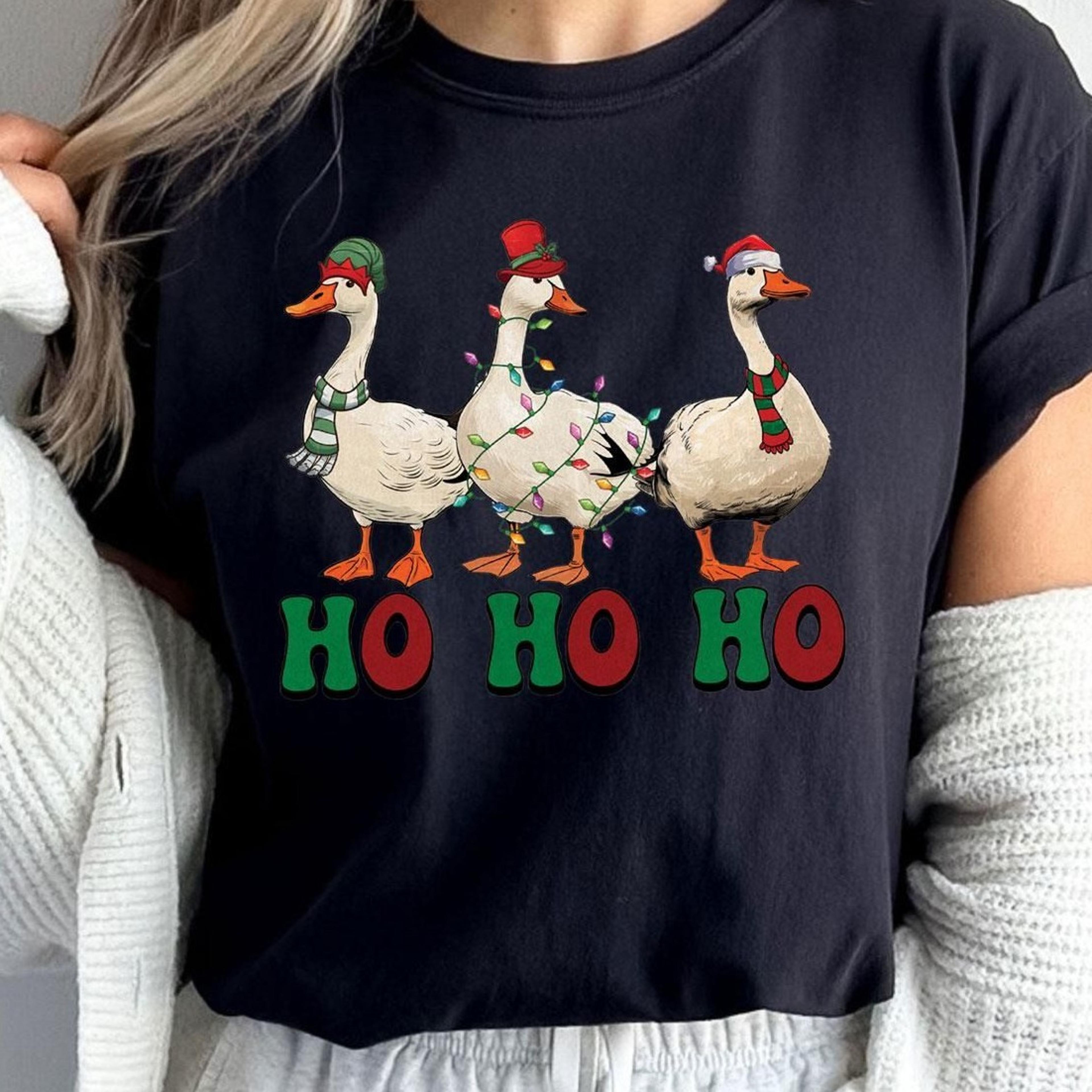 christmas ducks shirt, duck christmas shirt for women, funny animals christmas t-shirt, farm lover gift