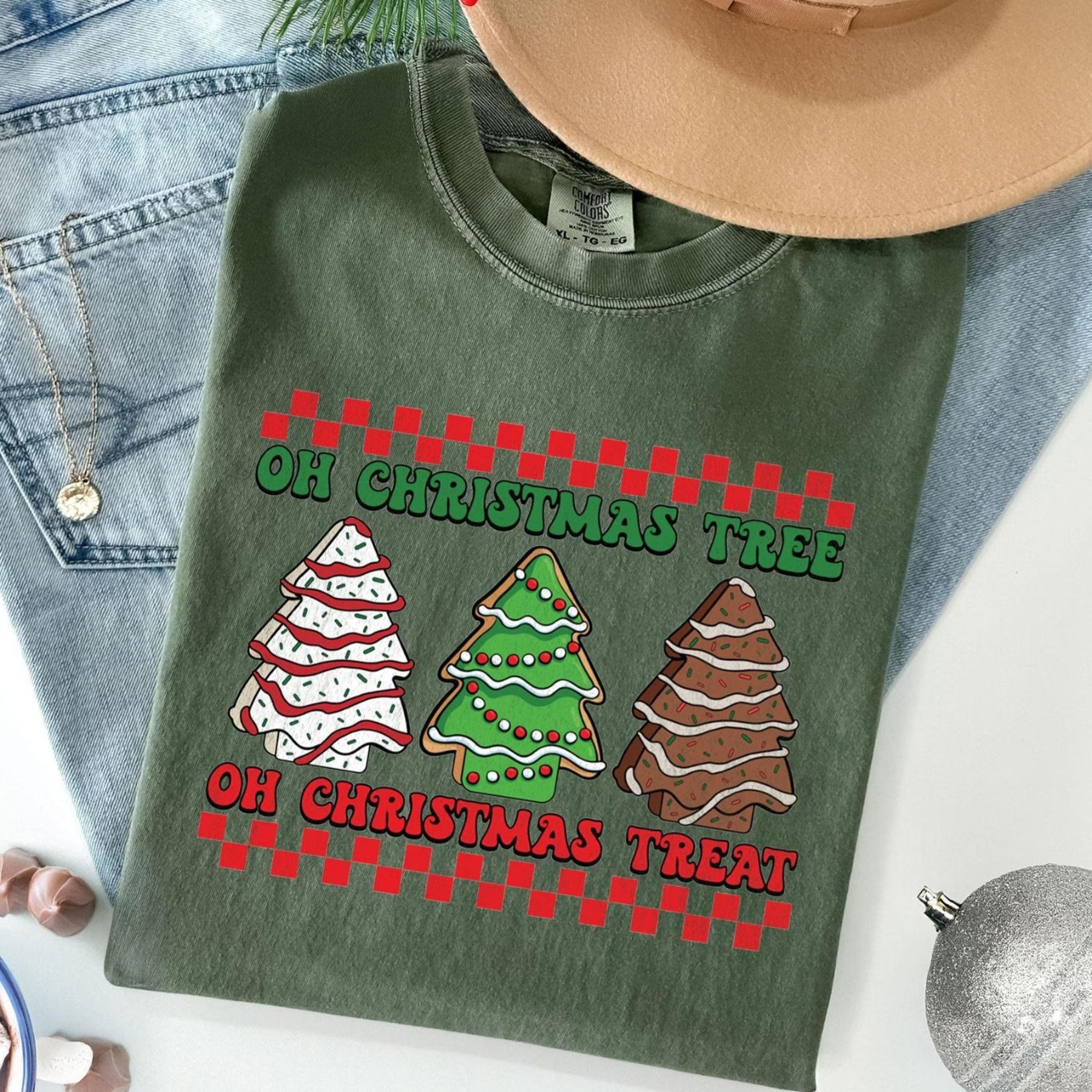 oh christmas tree oh christmas treat shirt, christmas shirt, funny christmas shirt, retro christmas shirt