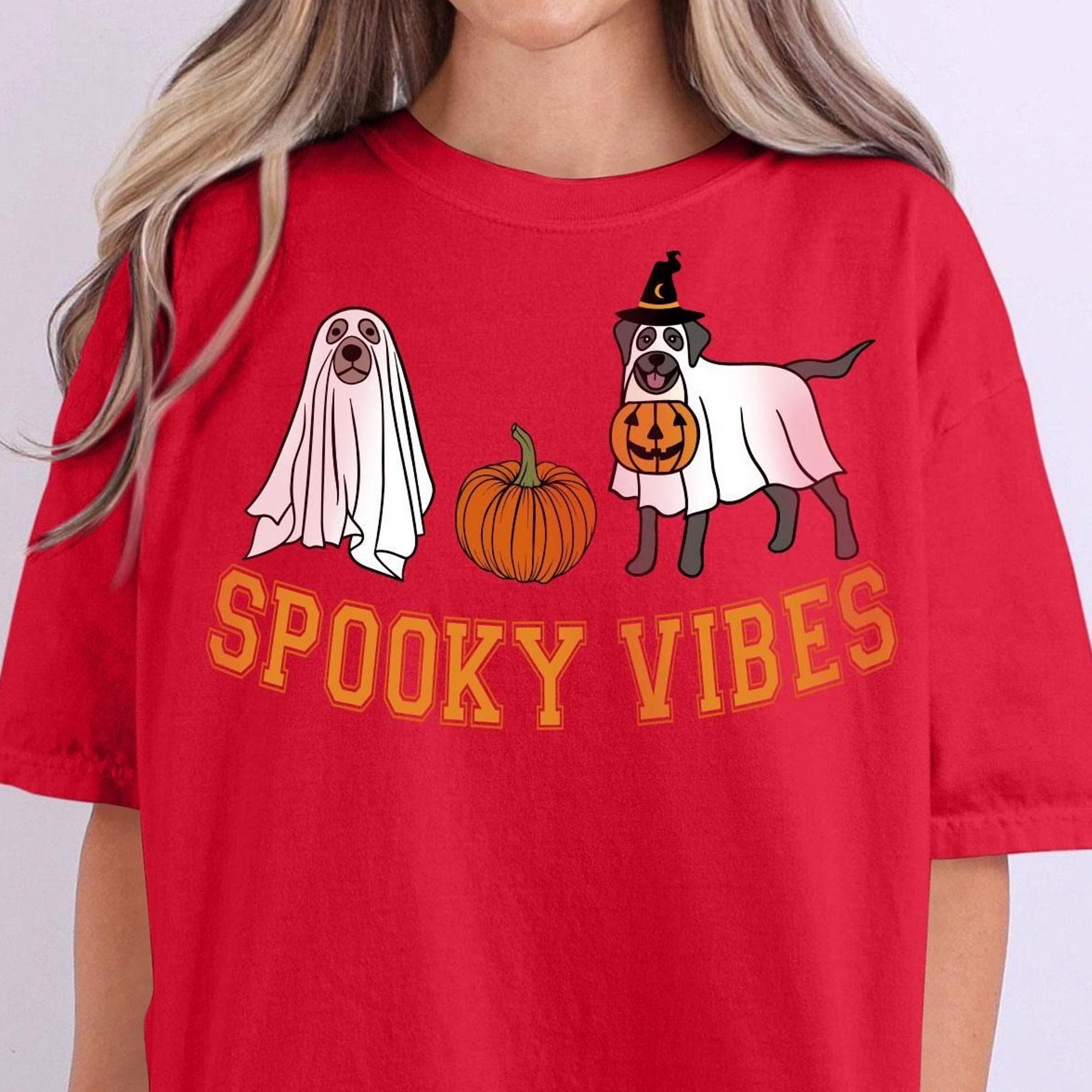 spooky vibes shirt, halloween shirt, womens halloween shirt, spooky season shirt, ghost halloween shirt