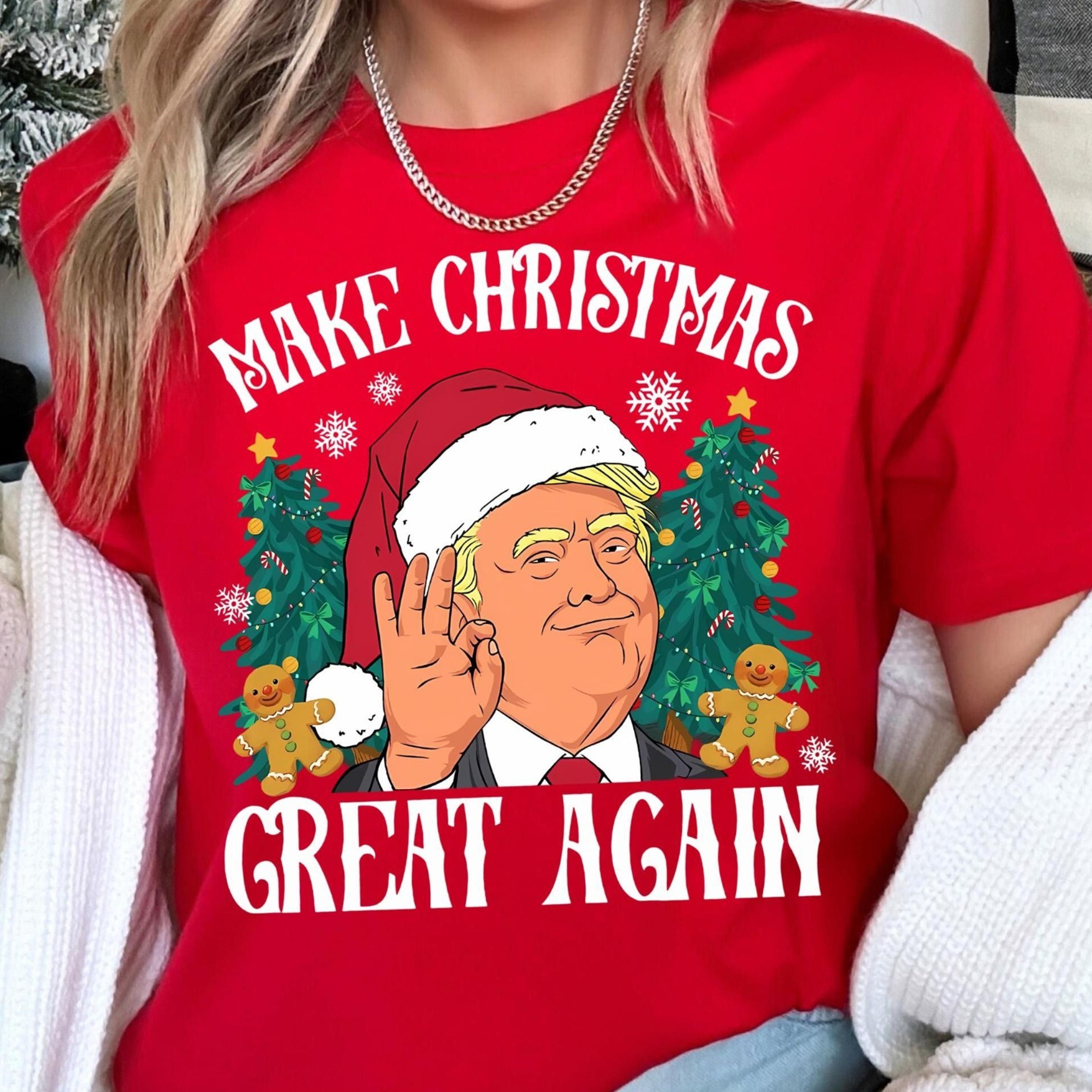 trump make christmas great again shirt, santa trump shirt, christmas republican shirt, political christmas tee, trump