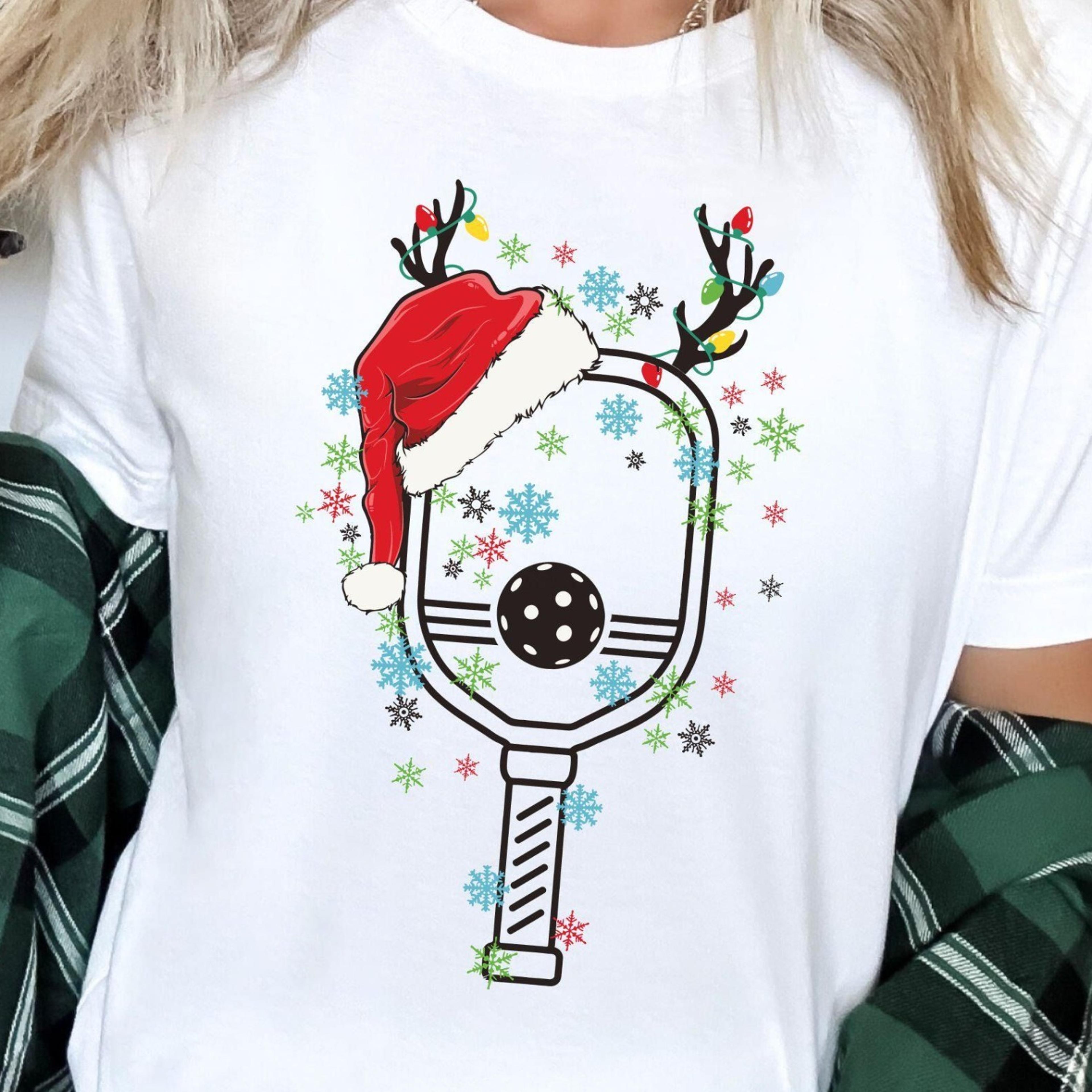 pickleball christmas t-shirt, deer xmas sweatshirt, pickleball player xmas tee, xmas holiday trip sweater