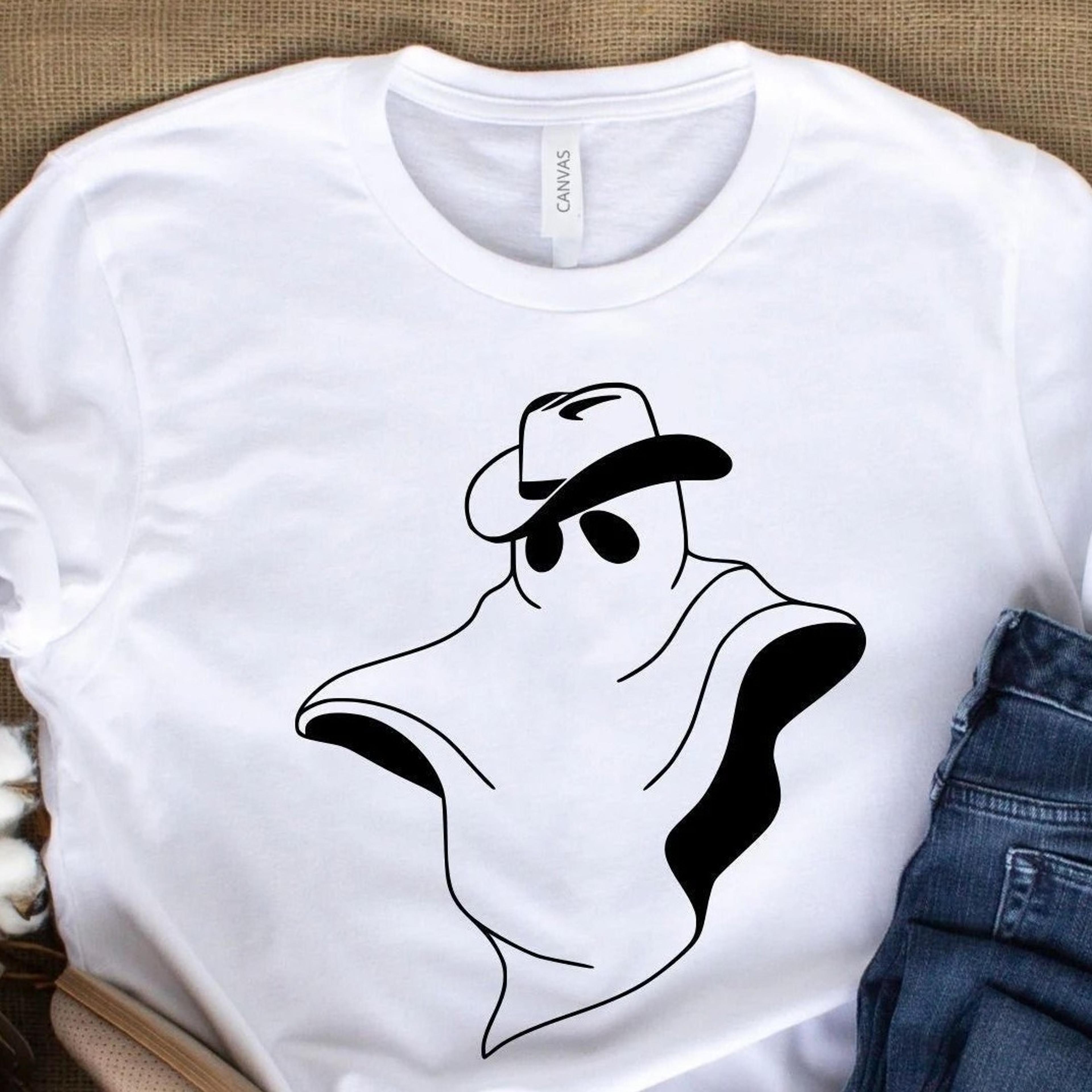 ghost cowboy shirt, halloween cowboy shirt, cowboy ghost shirt, cute ghost cowboy shirt, halloween ghost shirt