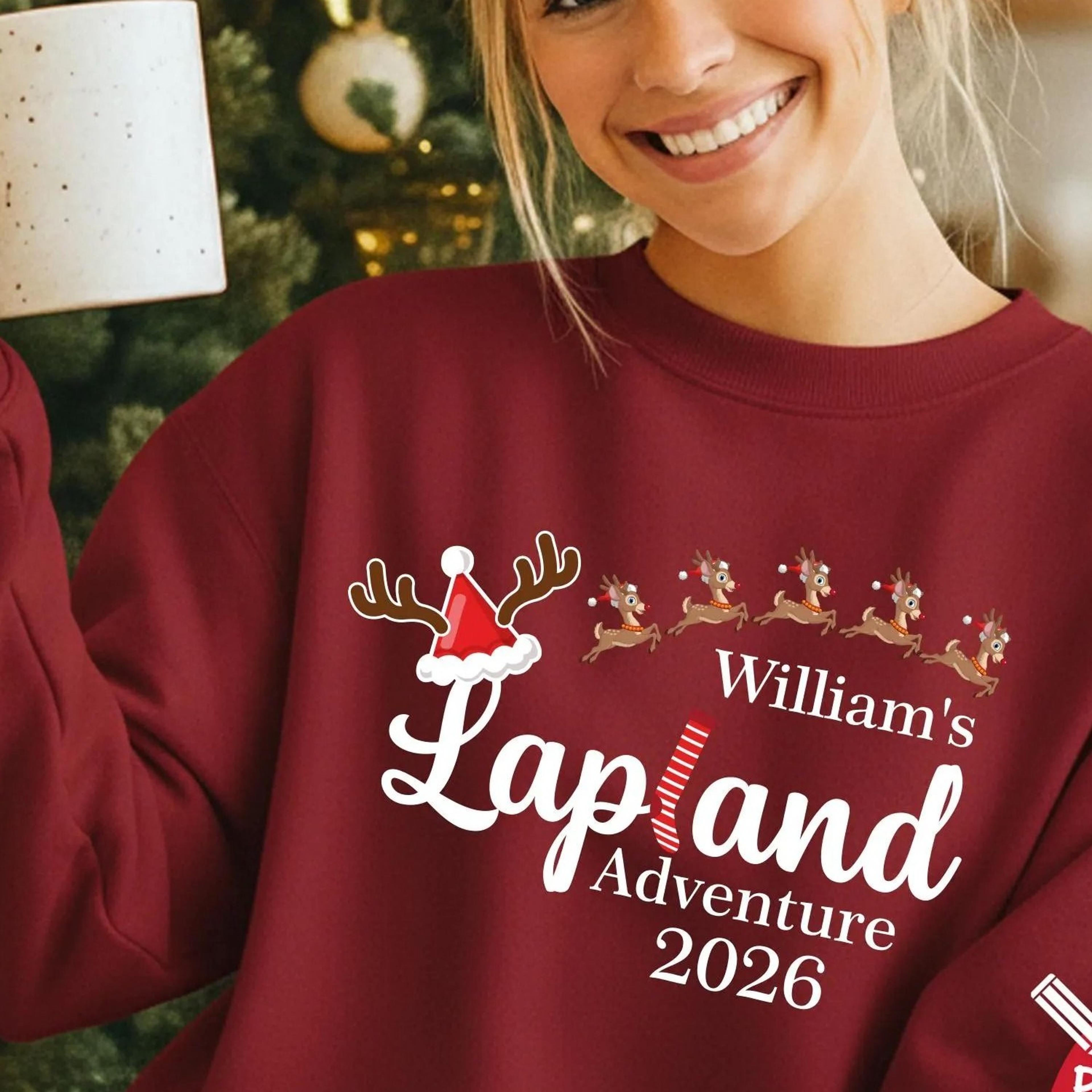 lapland family christmas jumper, lapland 2026 matching family christmas tops, xmas jumper, lapland christmas t-shirt