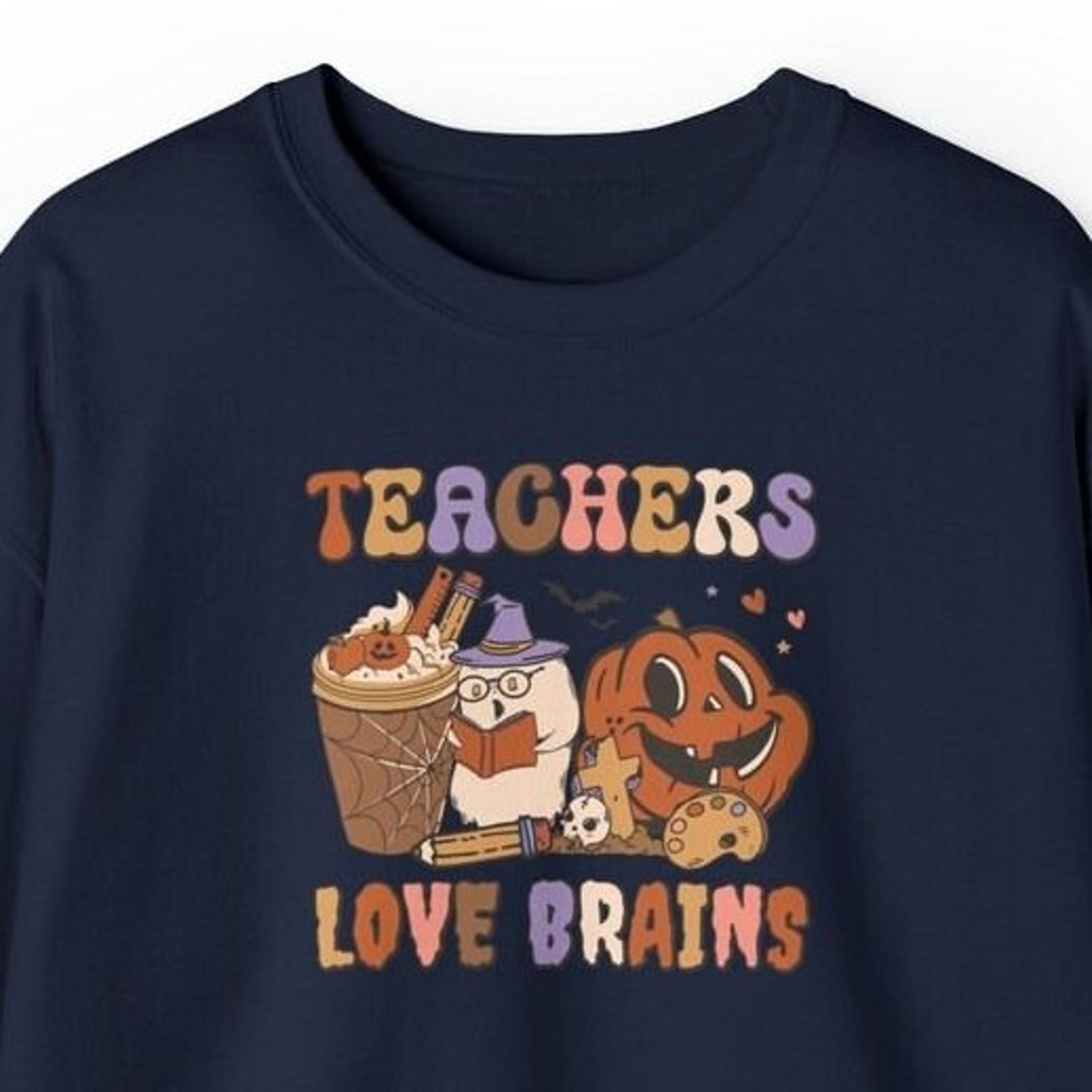 teacher halloween shirt | halloween teacher | brains shirt | scary teacher ghost shirt | autism shirt | halloween party