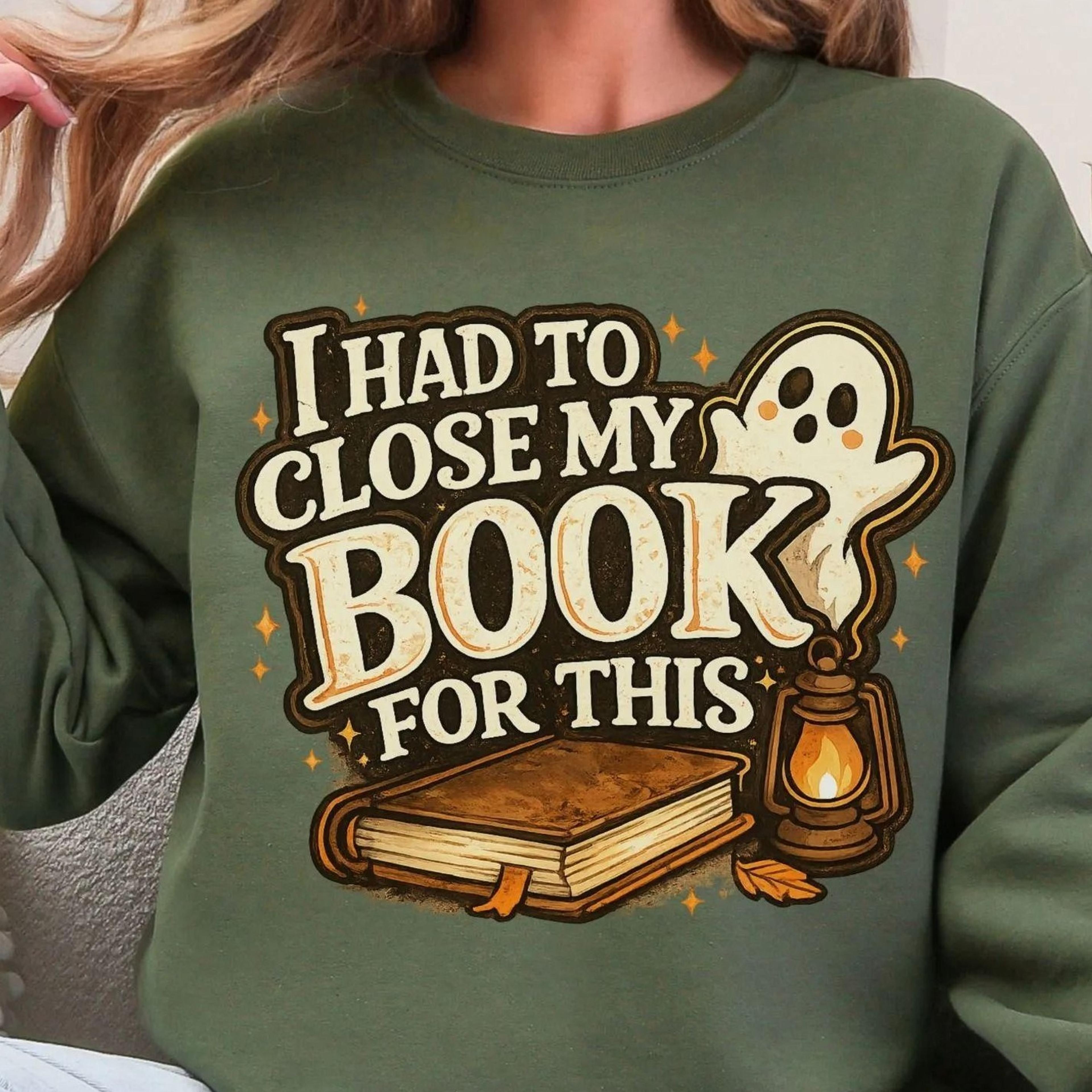 i had to close my book for this shirt funny book lover sweatshirt halloween reader hoodie spooky bookish gift