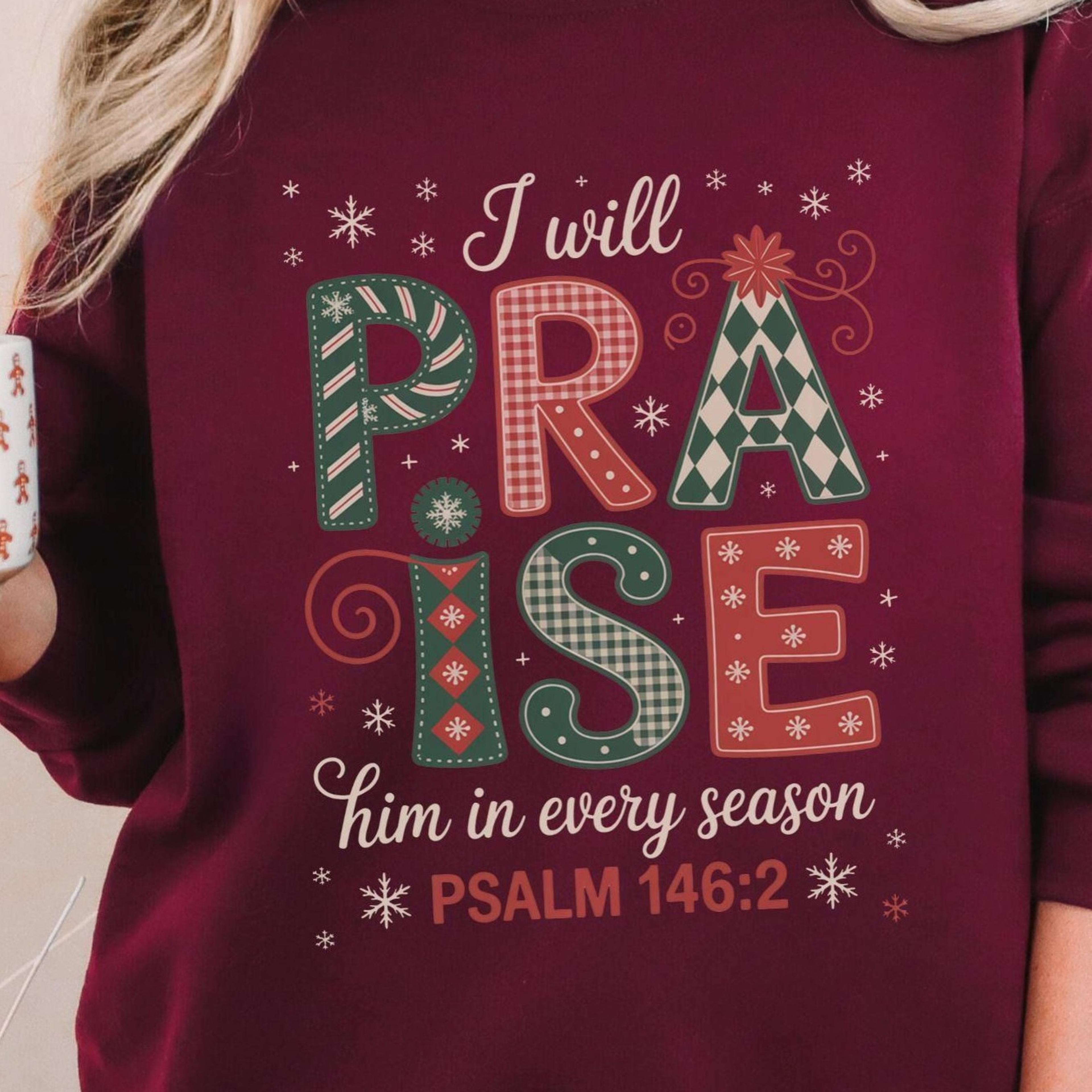 i will praise sweatshirt christian bible verse shirt christmas faith scripture hoodie cute christianity sweater