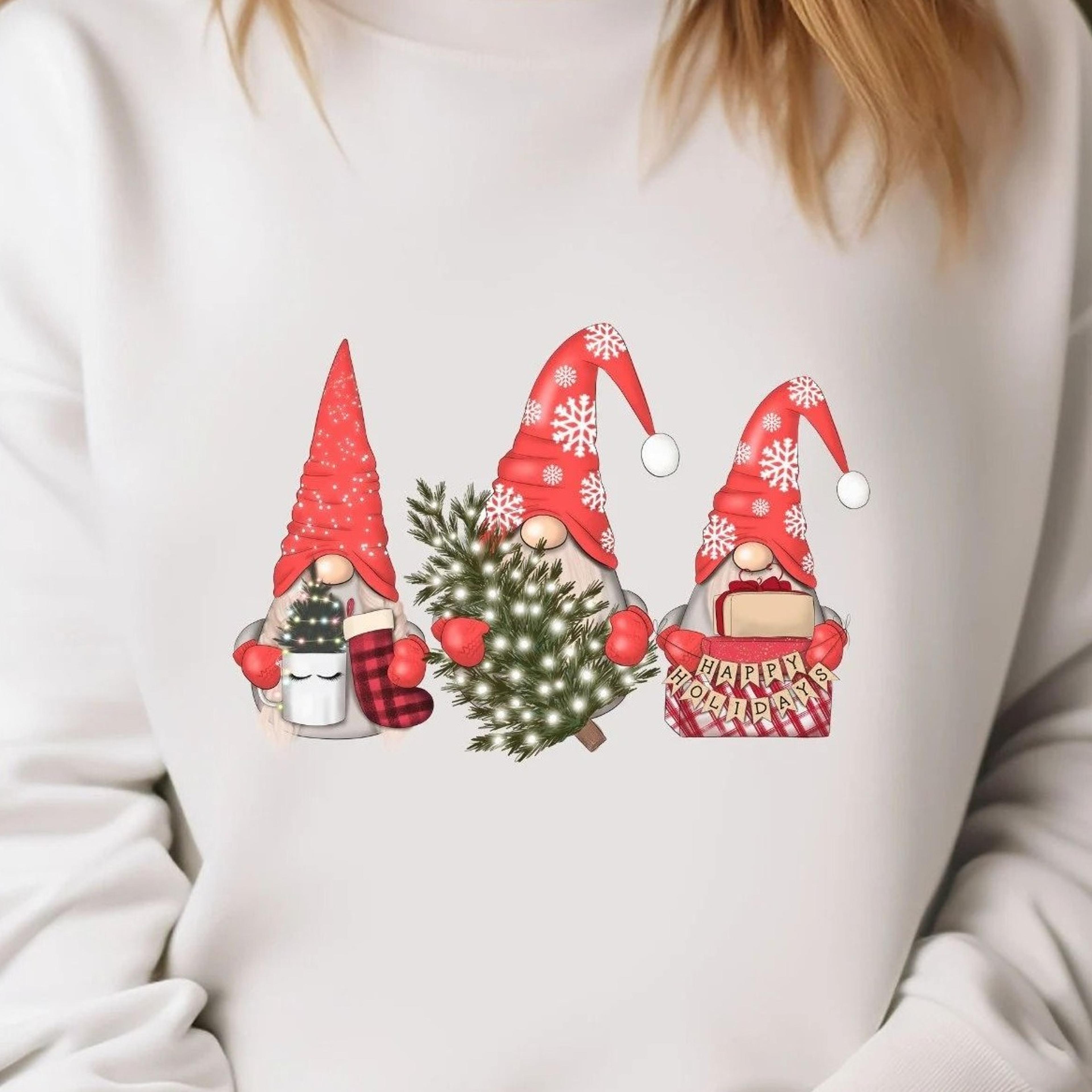 christmas gnomes , holidays winter sweater, cute gnome sweatshirt, christmas crewneck, holiday gift