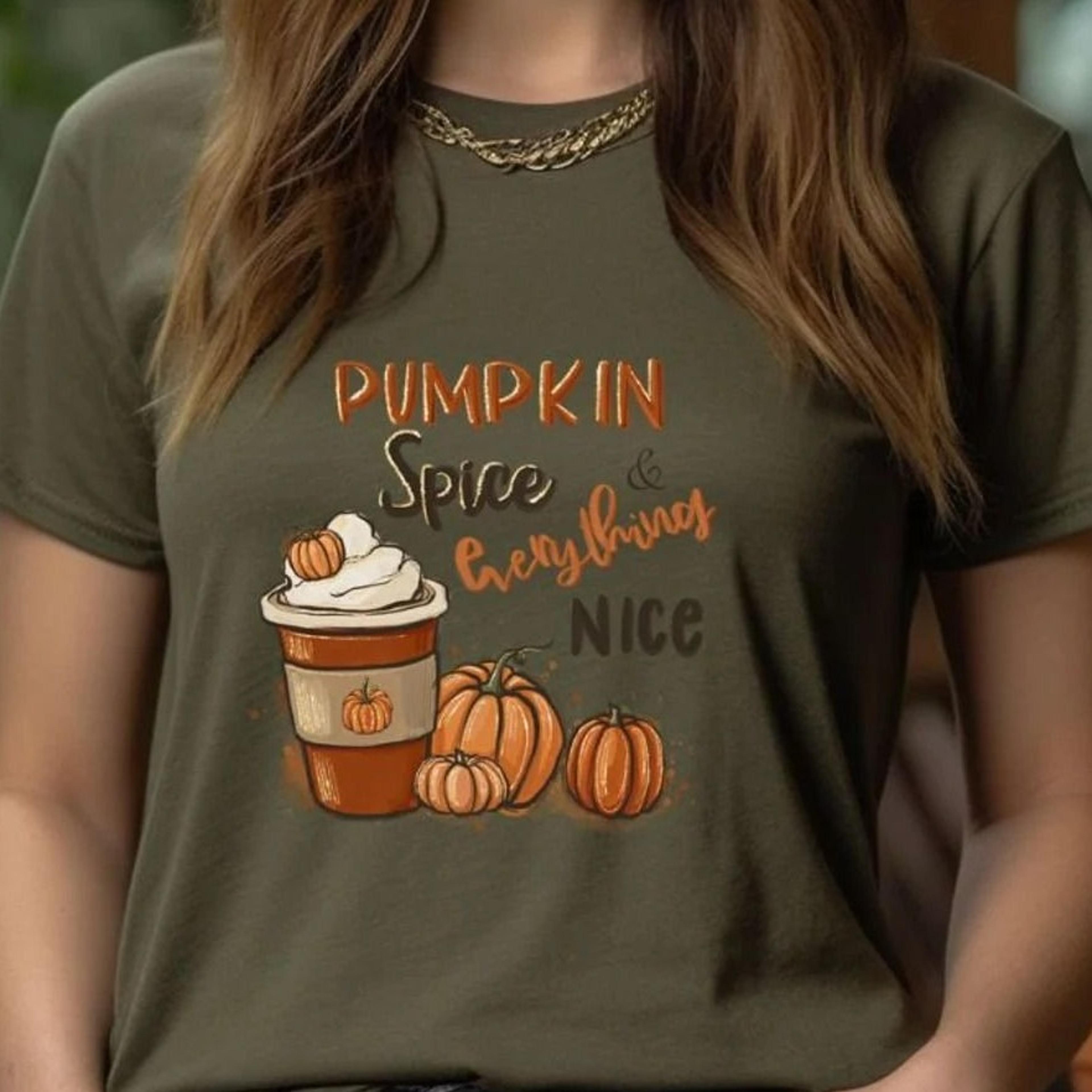 fall t-shirt, pumpkin spice and everything nice sweatshirt, thanksgiving pumpkin hoodie, autumn coffee lover tee