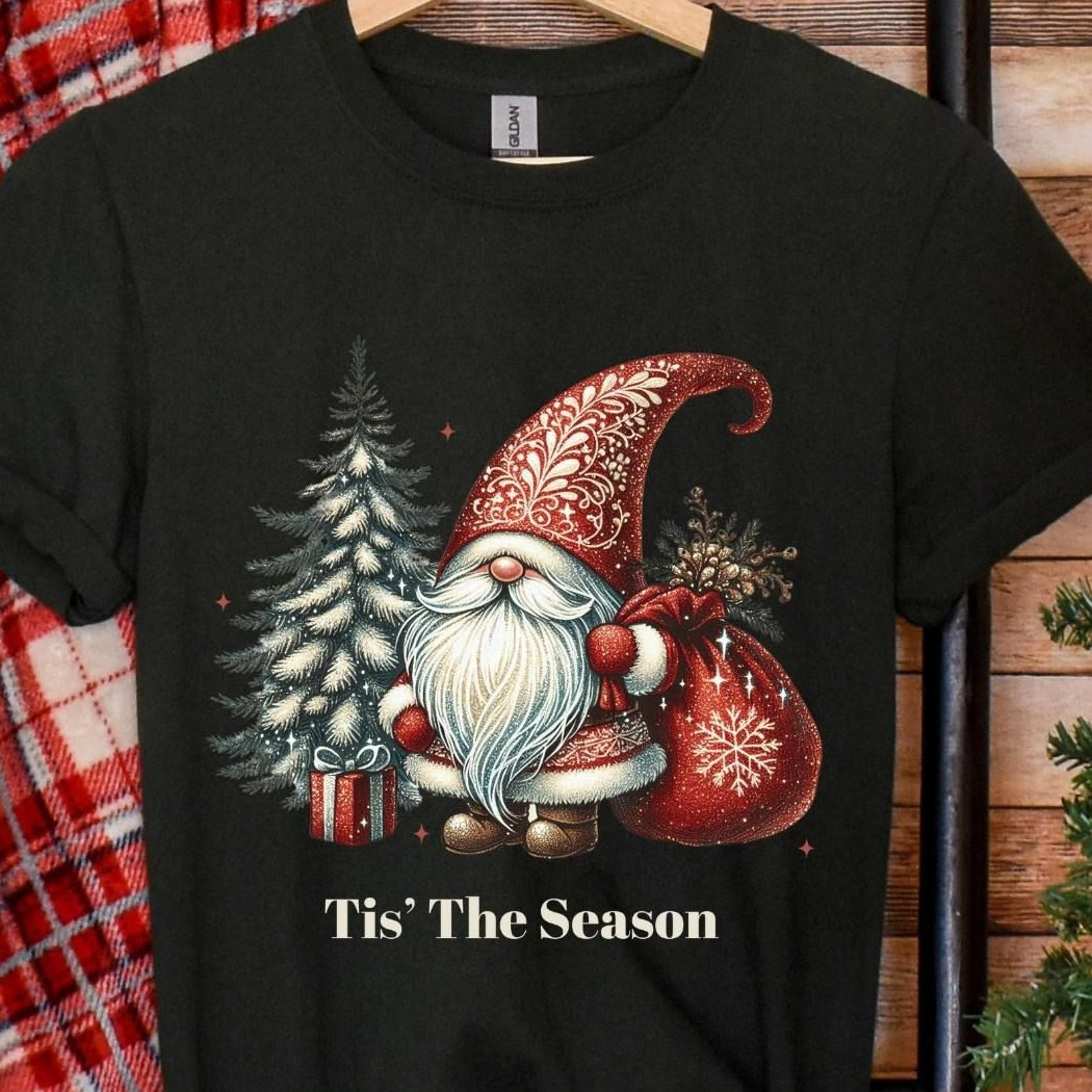 christmas gnome sweatshirt, tis the season tee, holiday gnome , cute christmas sweater