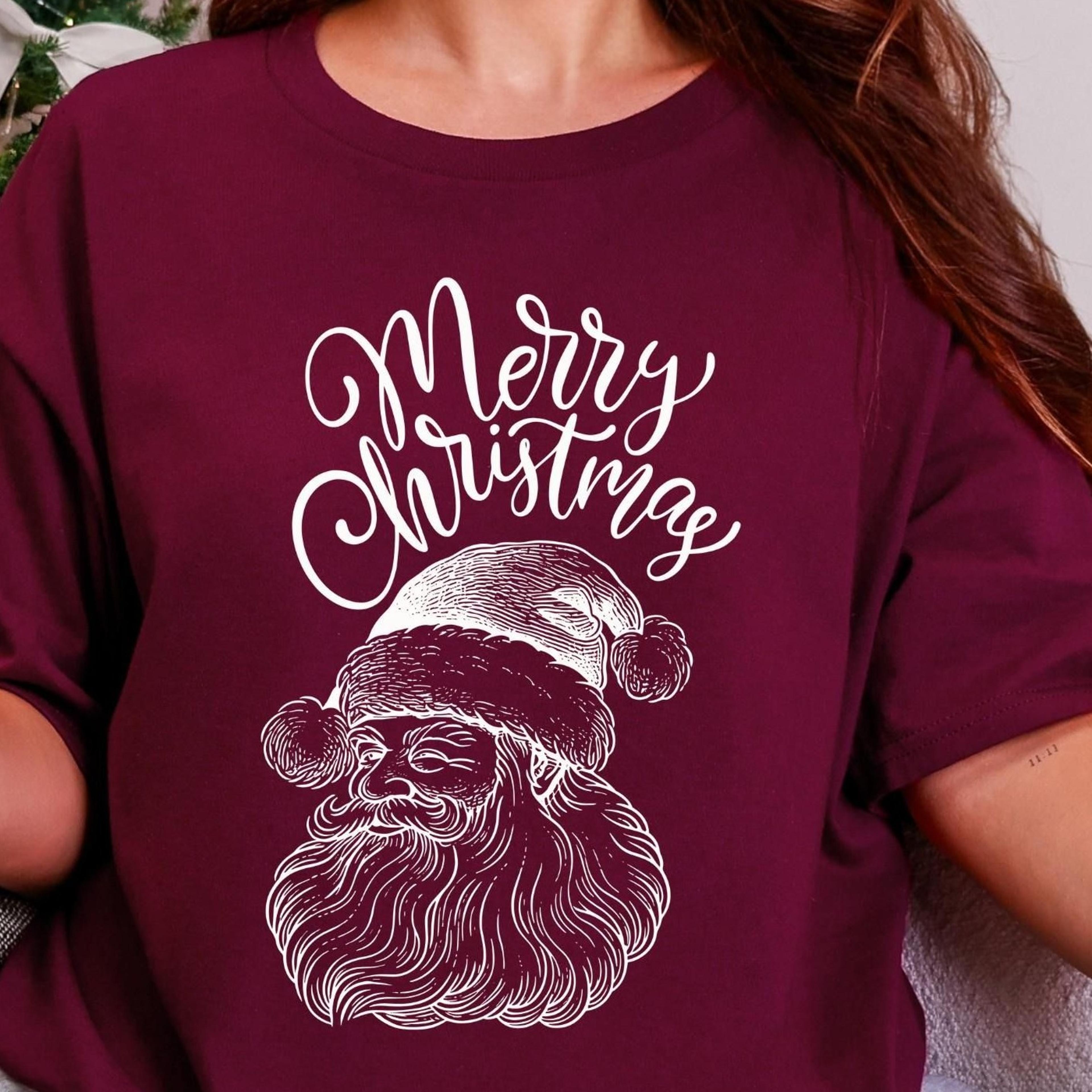 vintage santa christmas shirt, holiday sweatshirt, retro claus , merry christmas graphic tee, classic xmas winter