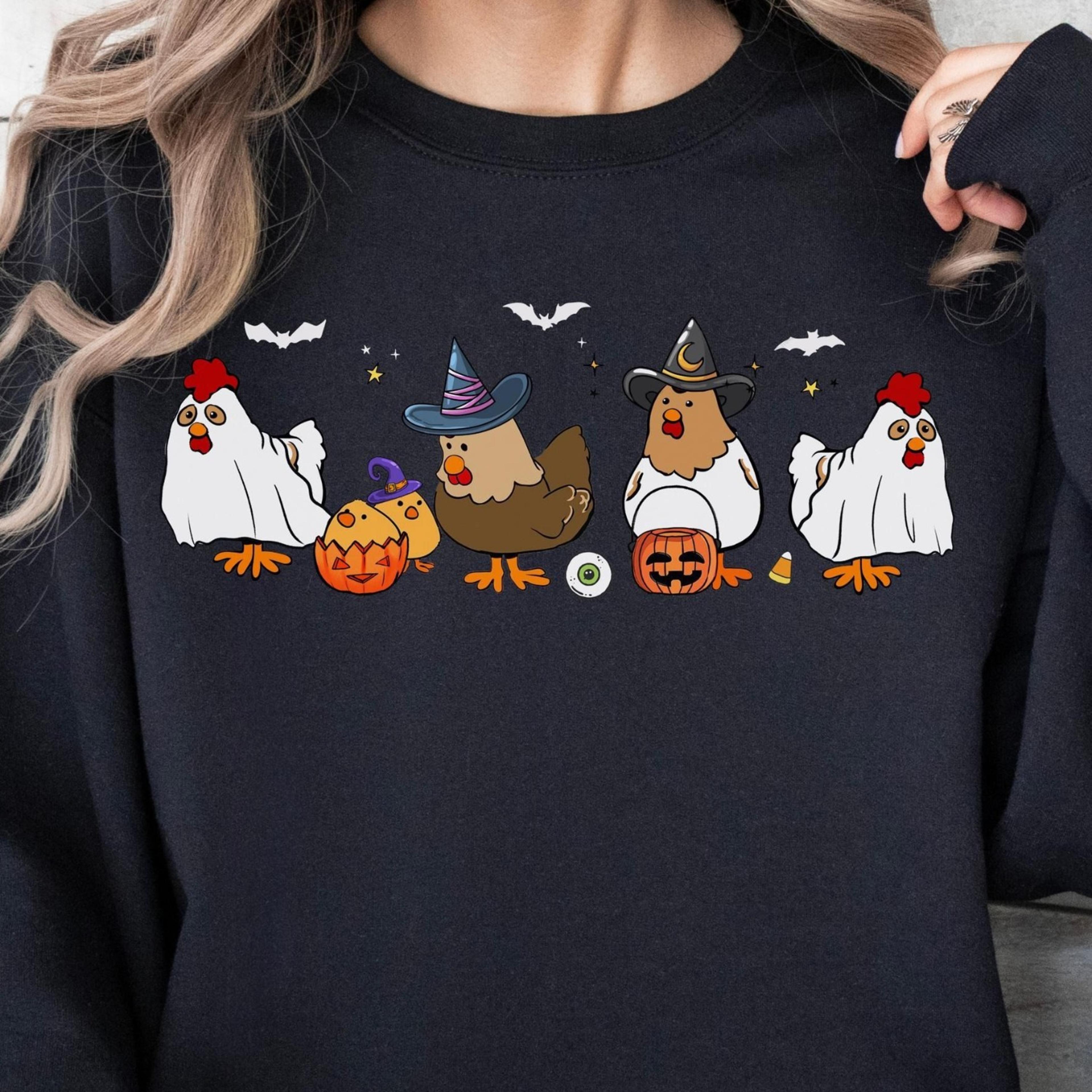 chicken halloween shirt, funny chicken shirts halloween, halloween chicken shirt, chicken shirt, chicken lover gift