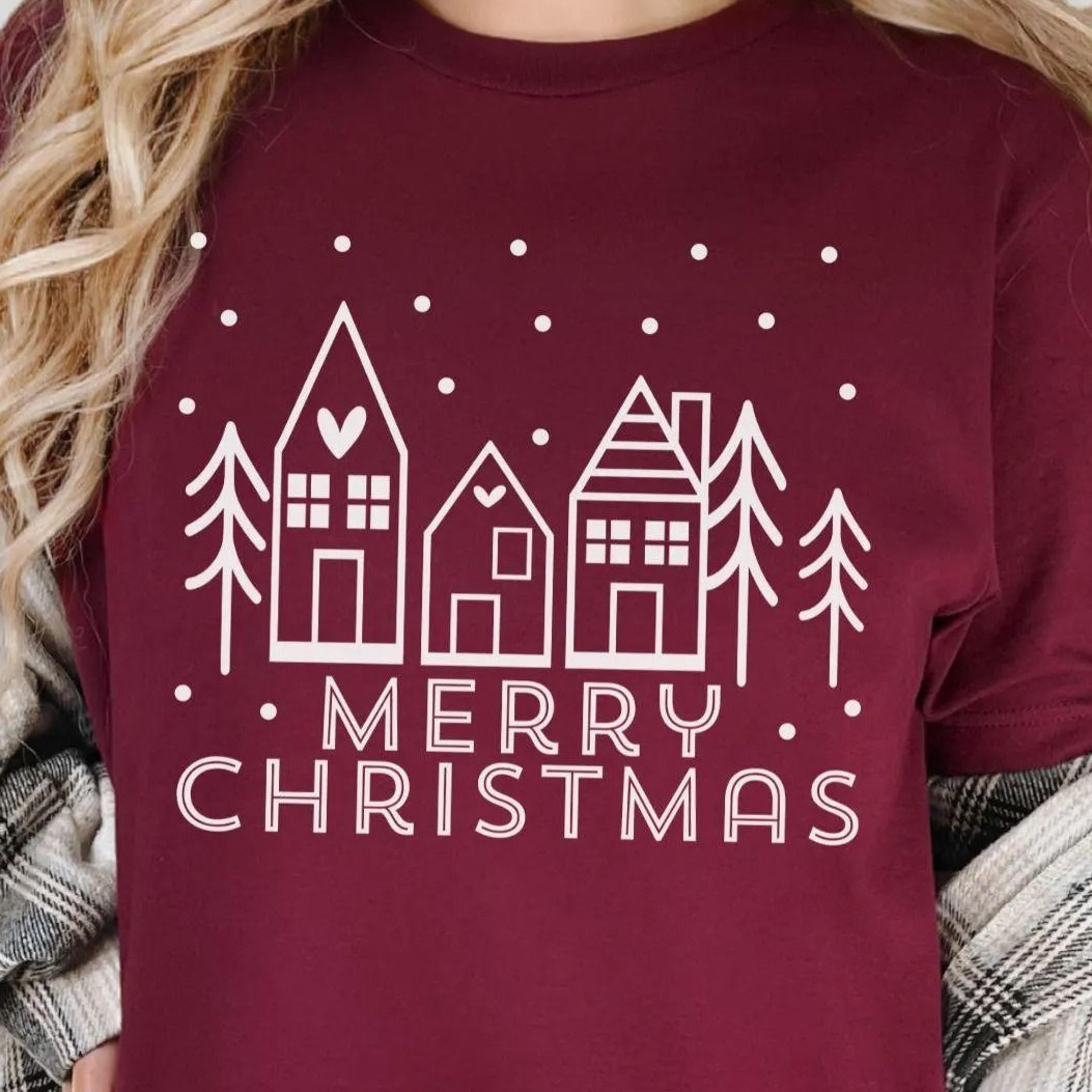 merry christmas shirt woman christmas gifts her, merry xmas sweater, holiday shirt, xmas gift, minimal xmas tee,
