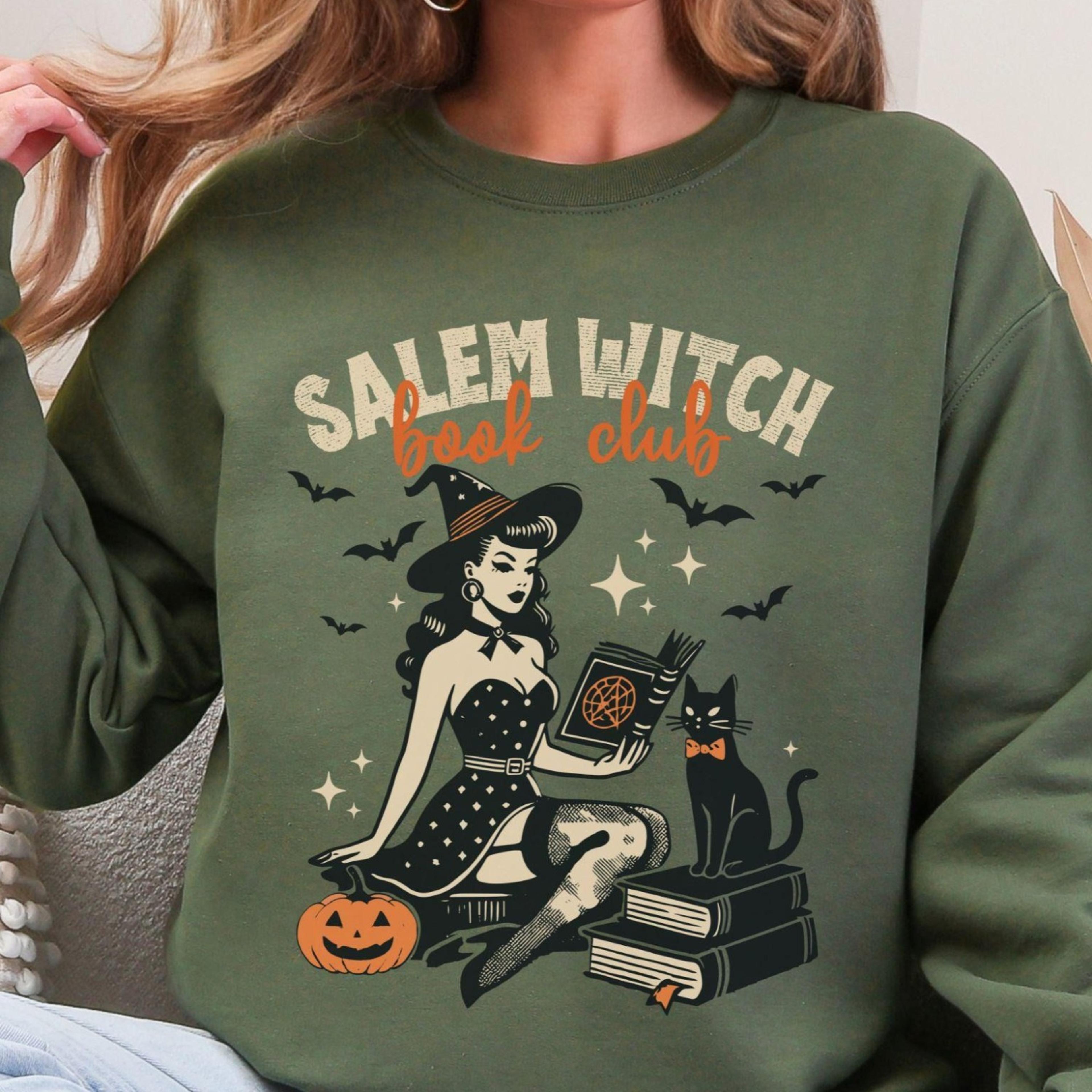 salem witch book club shirt bookish halloween tee spooky book lover shirt witch cat shirt spooky season halloween witchy