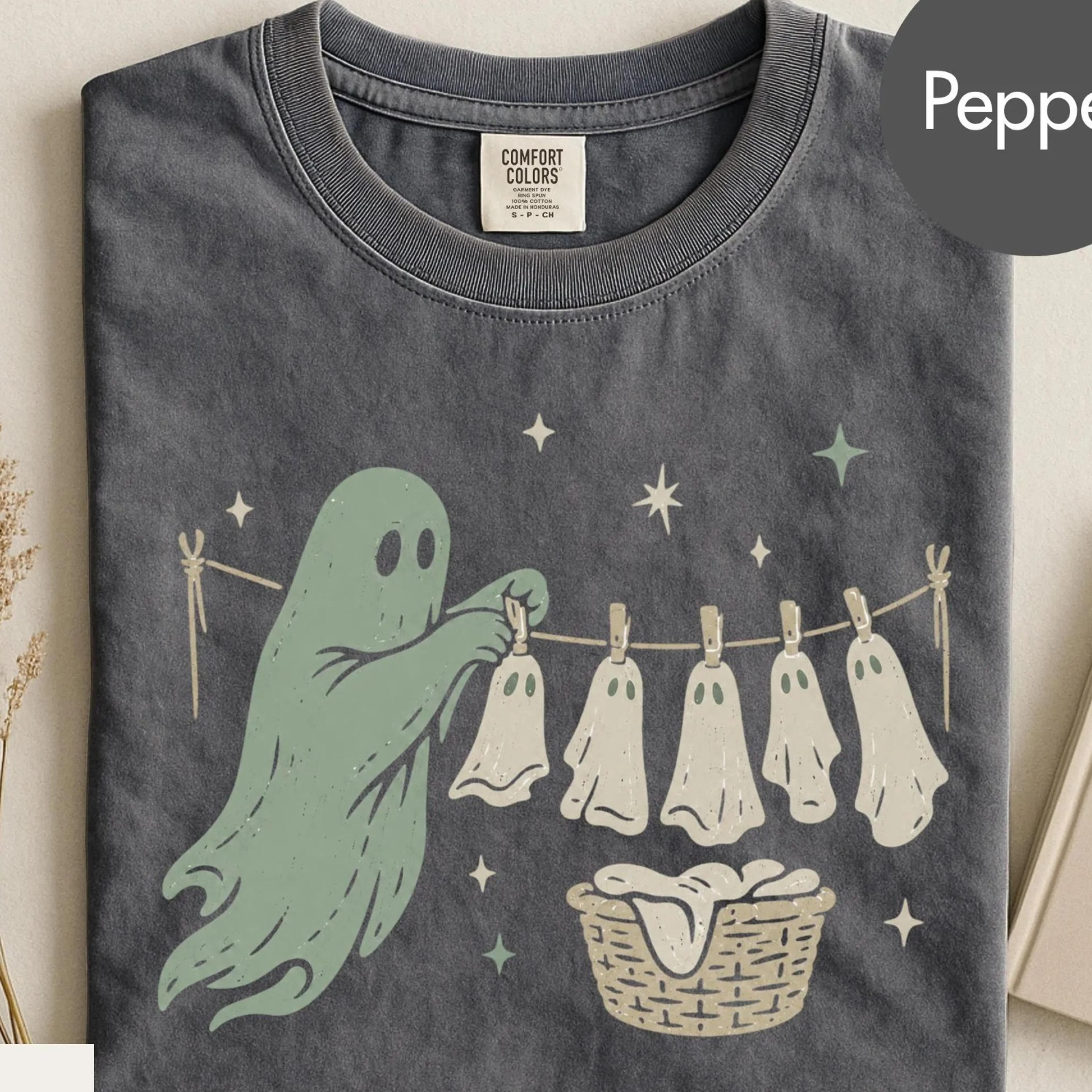 retro halloween ghosts shirt, funny spooky season tshirt, vintage fall aesthetic ghost tee