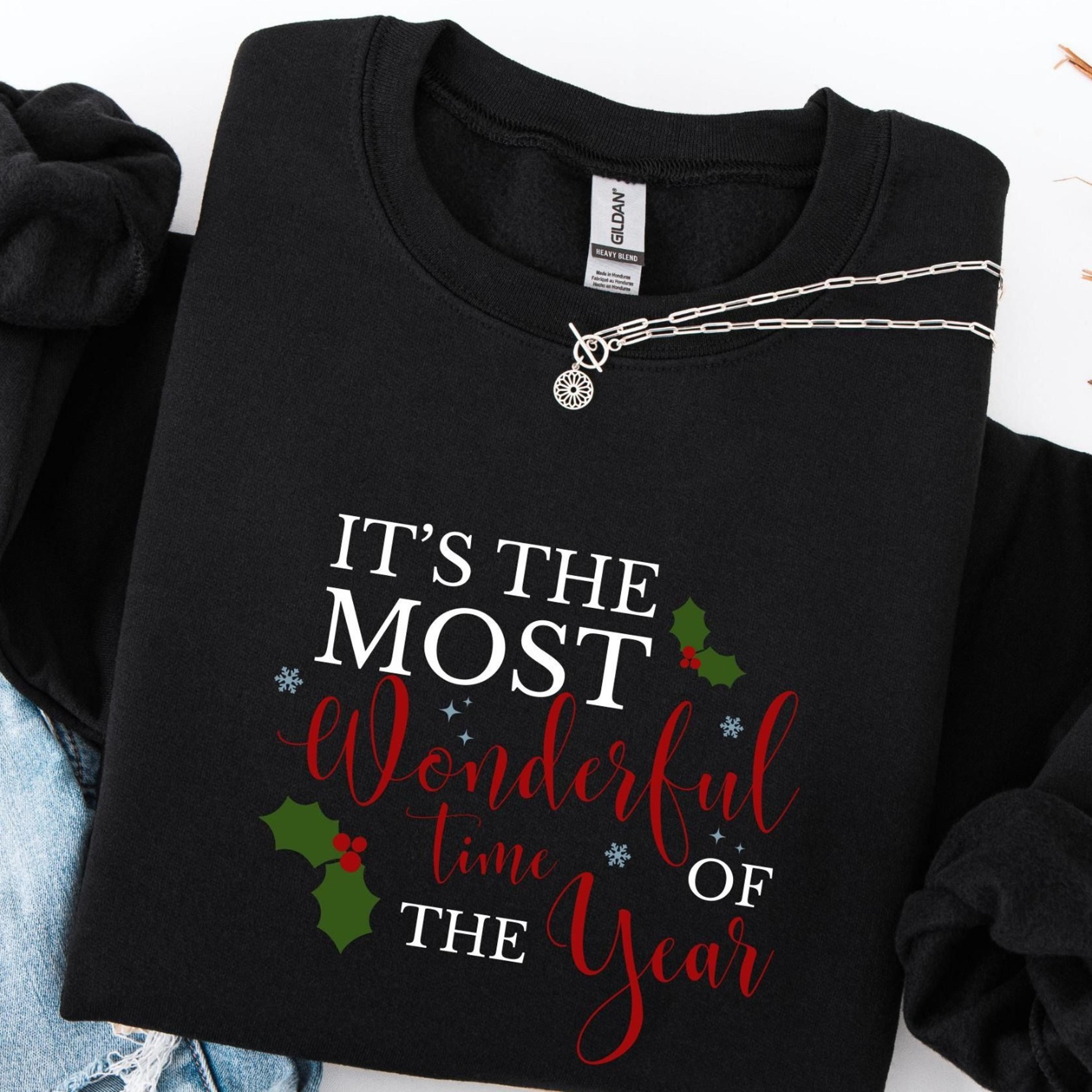 it's the most wonderful time of the year sweater, classic christmas sweater, cozy christmas sweater, festive winter