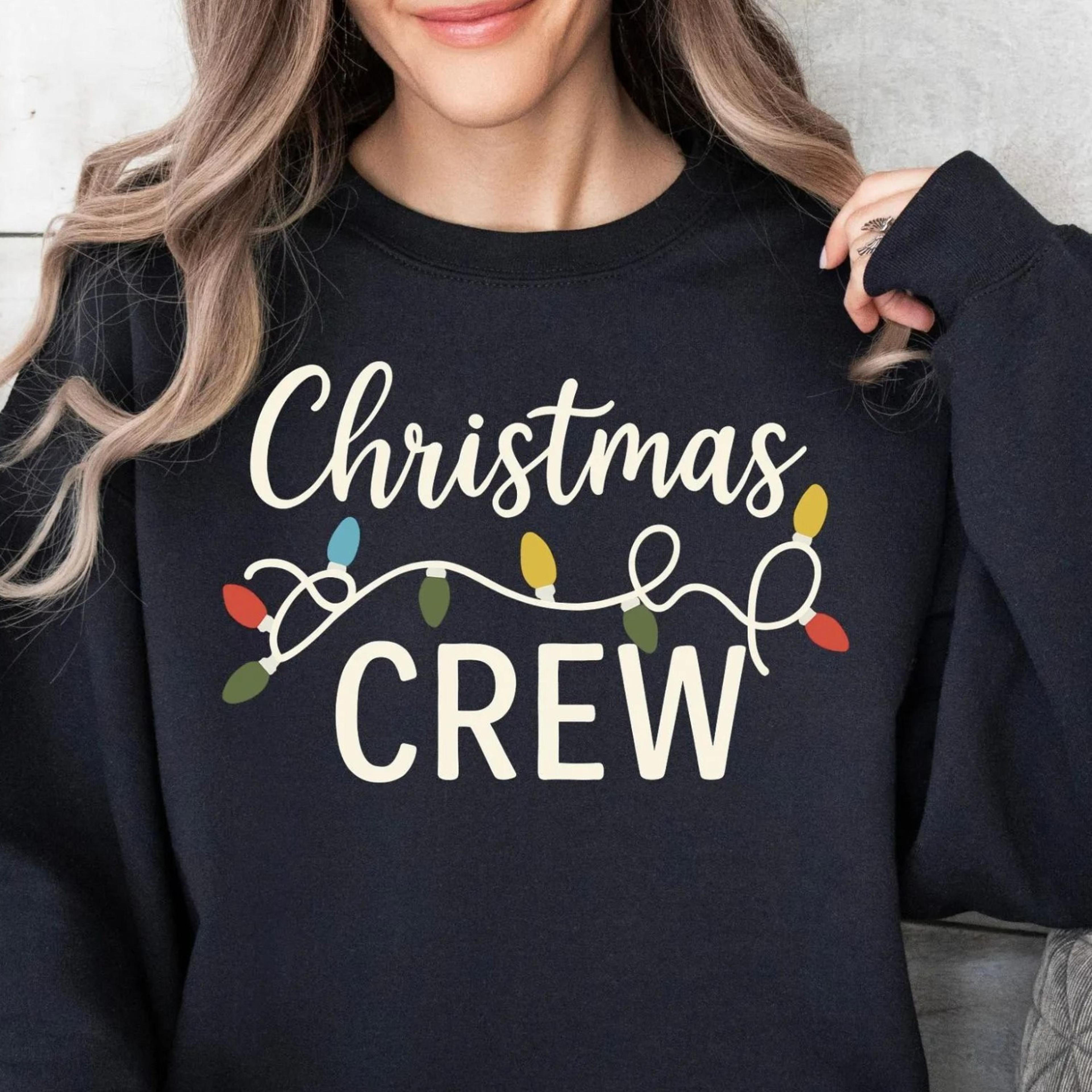 christmas crew sweatshirt, retro christmas matching sweaters, family reunion shirts, matching christmas vacation tee