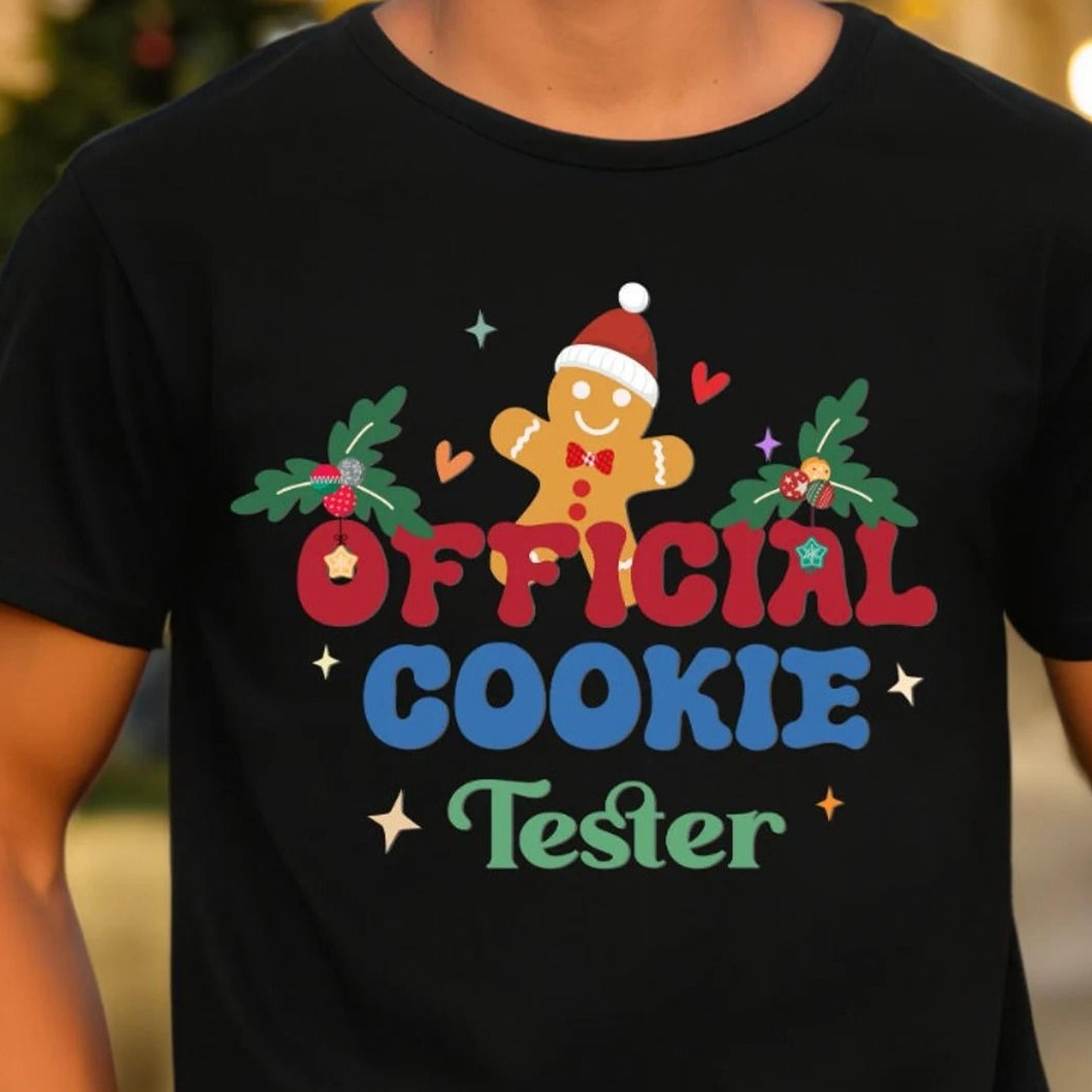 official cookie tester christmas sweatshirt holiday party