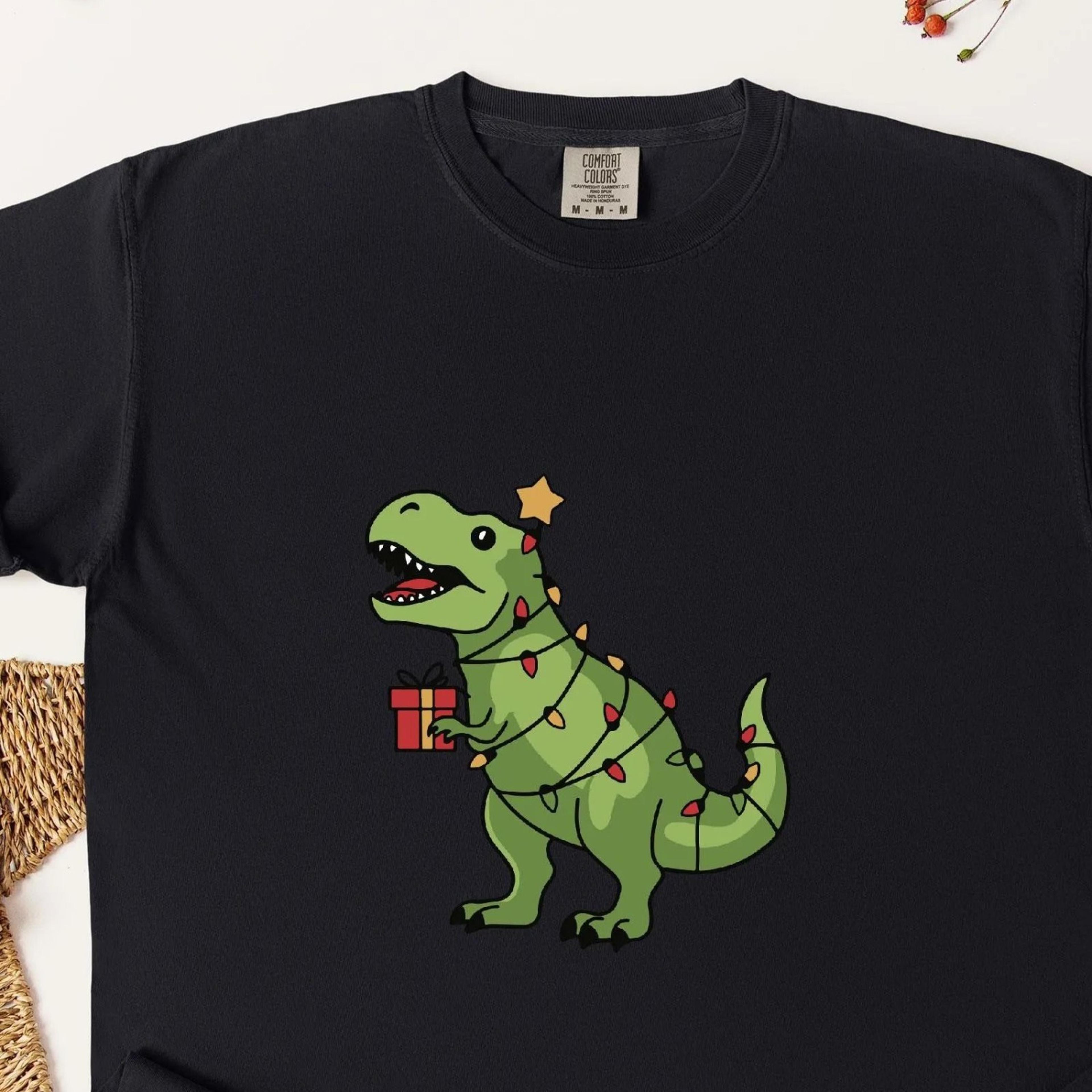 christmas t-rex shirt festive dino tee